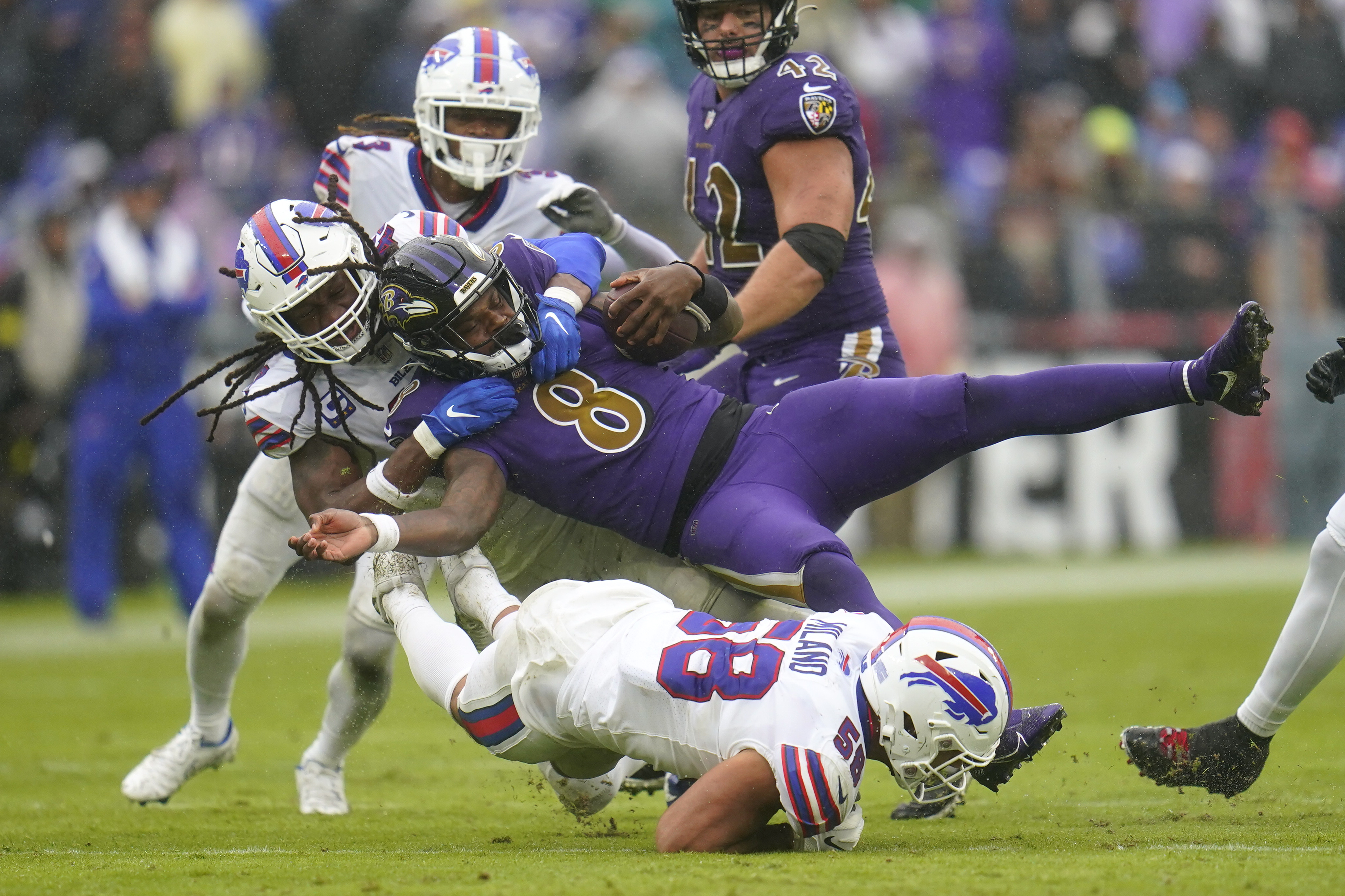 Bills rule out safety Poyer, tight end Knox against Steelers