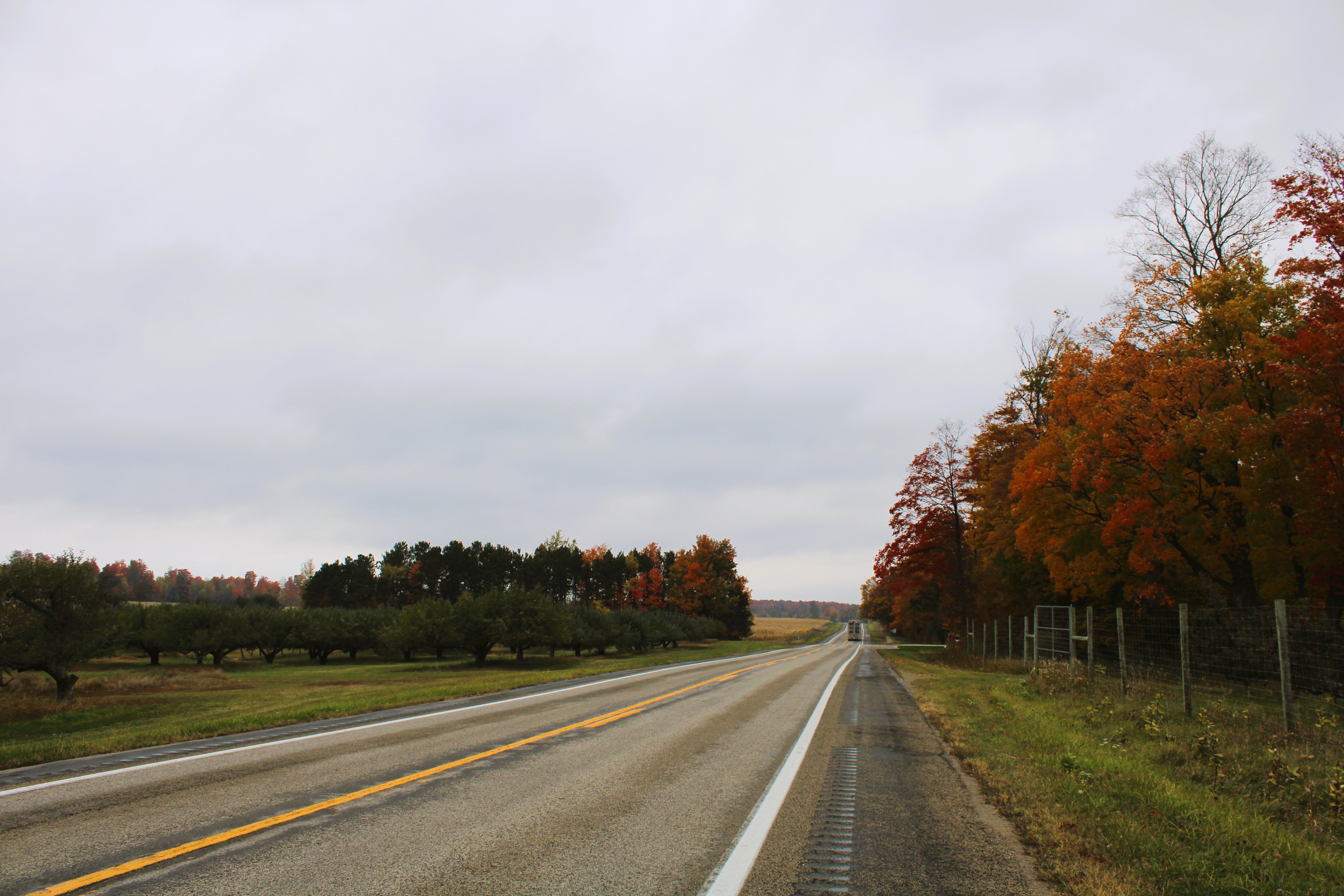 Michigan's M-22 scenic highway is lined with gorgeous fall color ...