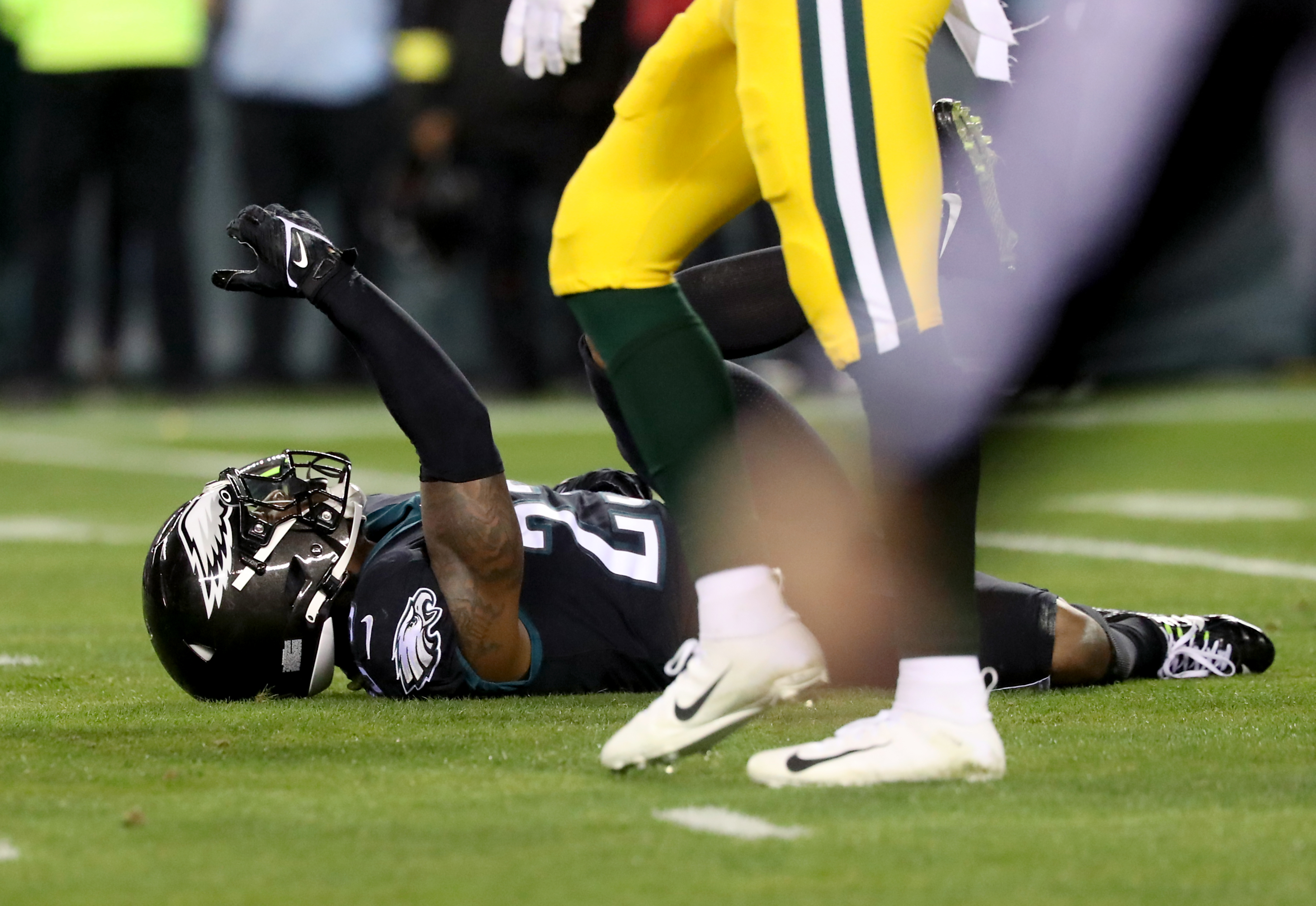 Green Bay Packers wide receiver Allen Lazard (13) looks on during the NFL  football game against the Philadelphia Eagles, Sunday, Nov. 27, 2022, in  Philadelphia. (AP Photo/Chris Szagola Stock Photo - Alamy