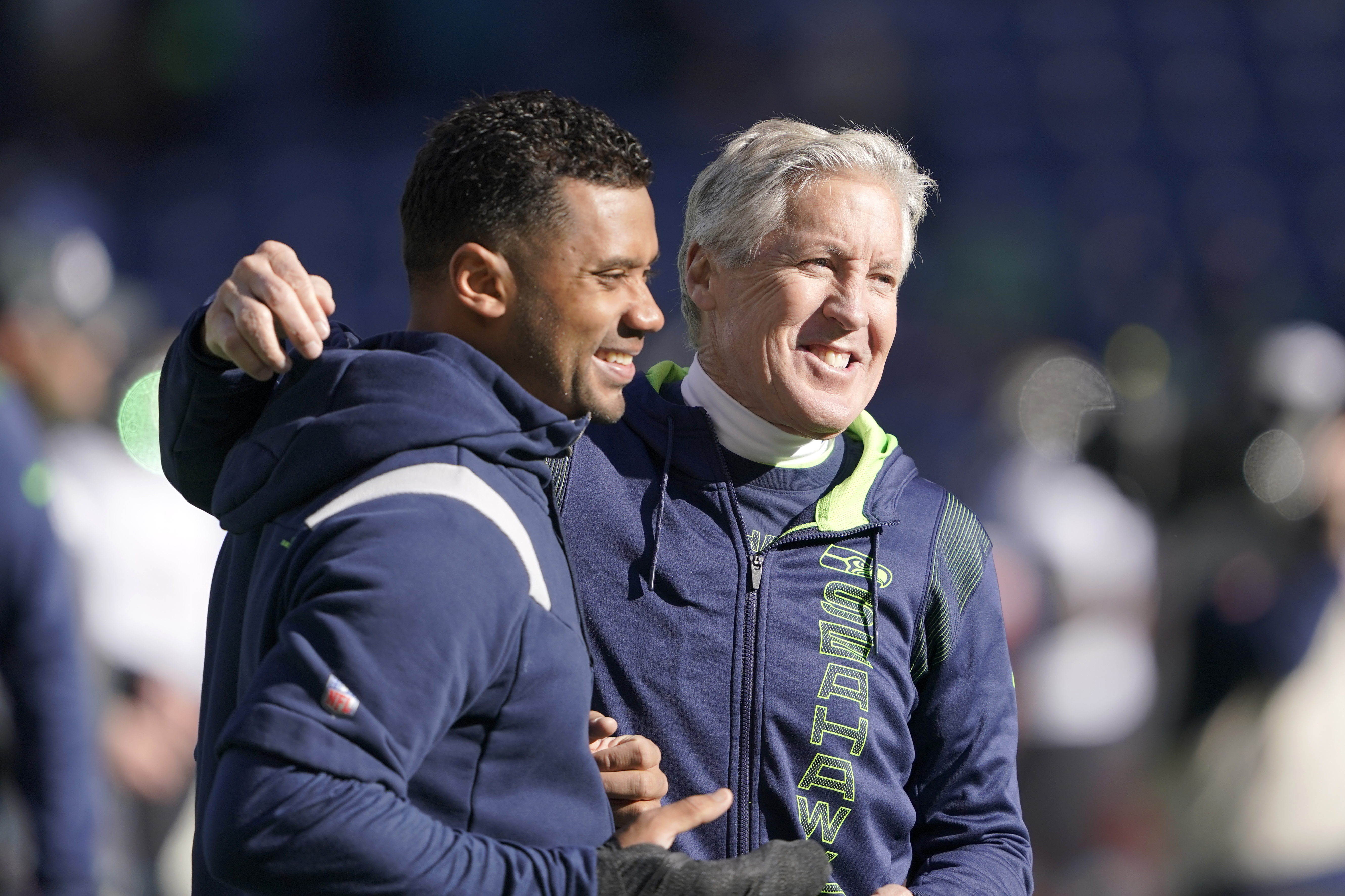 Seahawks coach Pete Carroll likes 'challenge' of Russell Wilson