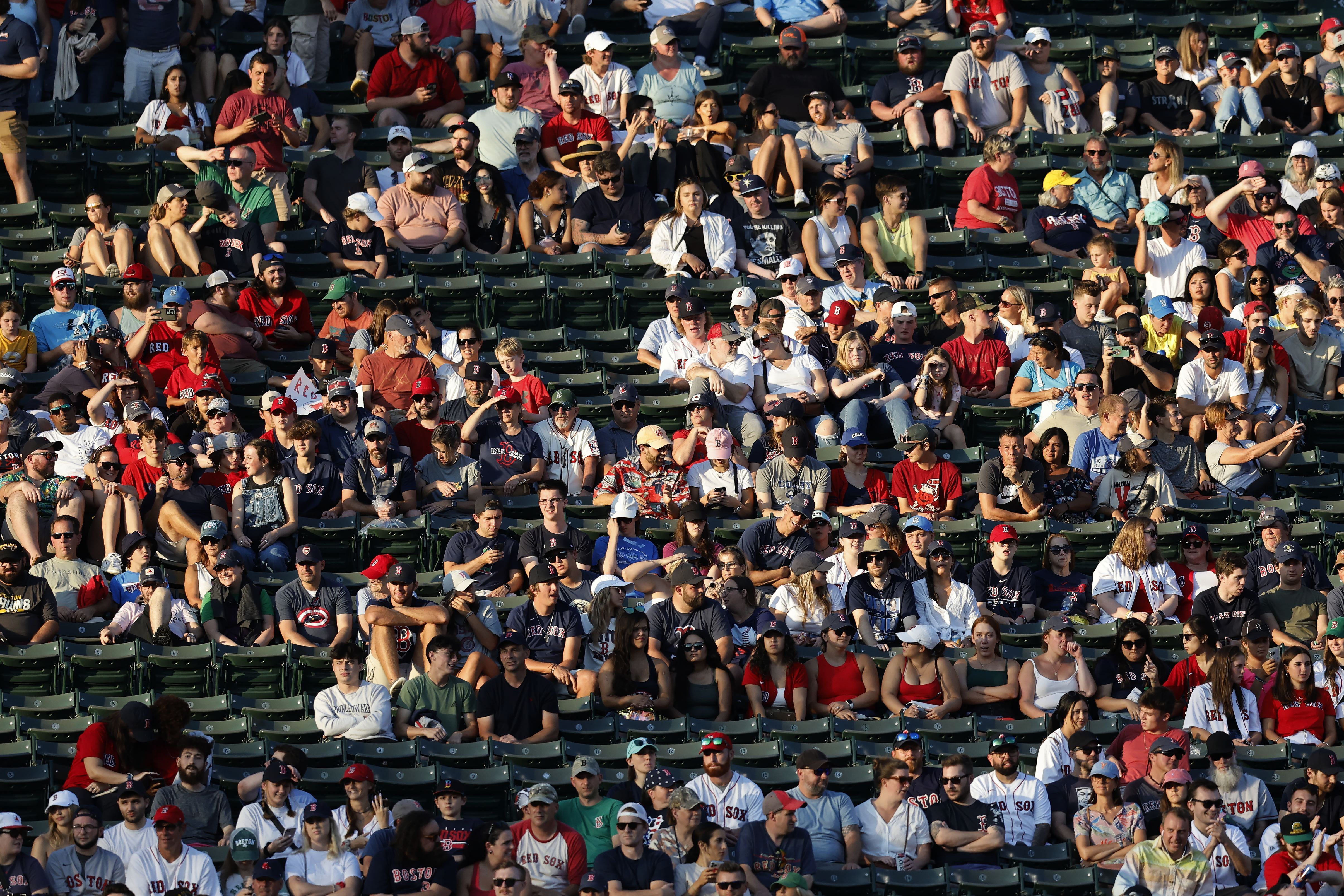 Red Sox play in front of their largest crowd of the season with 35,000-plus  in Texas