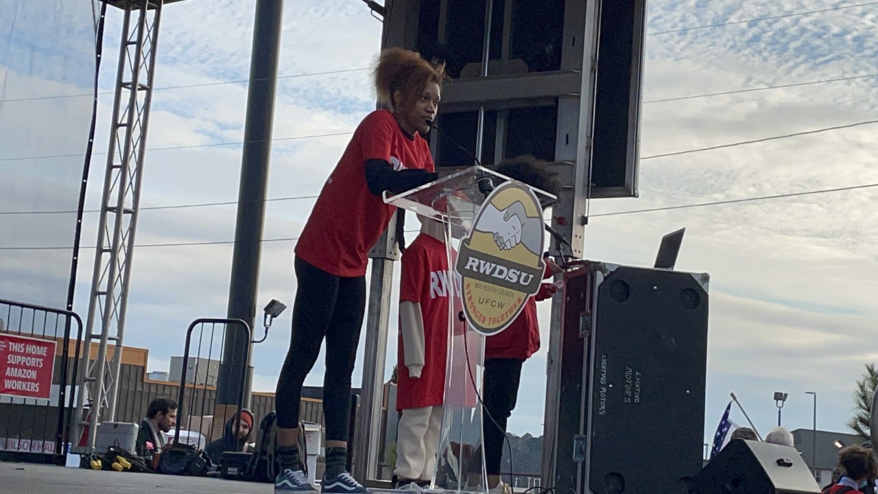 Amazon union rally in Bessemer Feb. 26, 2022 - al.com