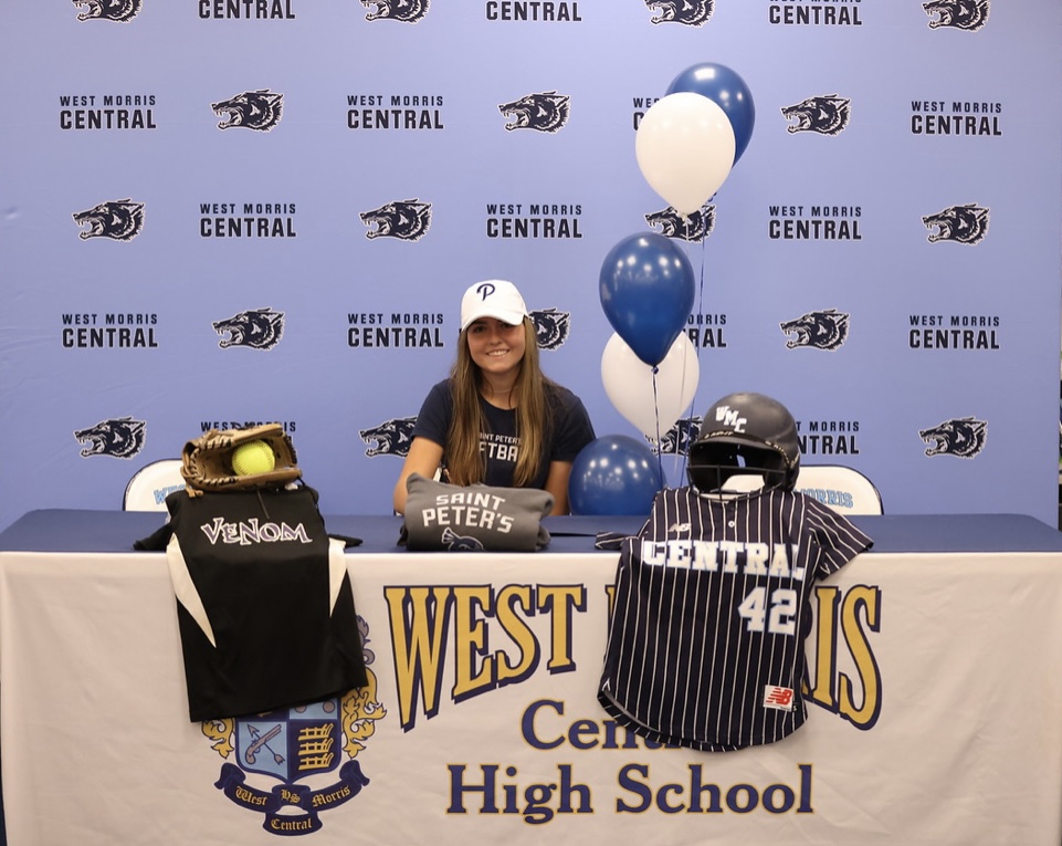 West Morris' Taylor Montgomery signing her NLI for Saint Peter’s University softball