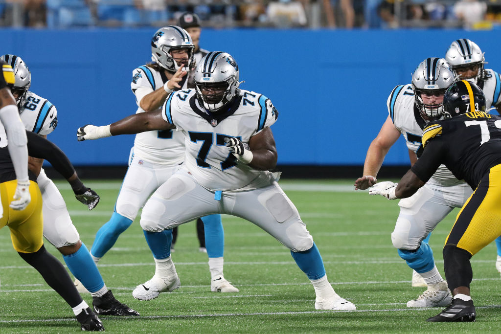 Panthers' Deonte Brown throwing his (reduced) weight around 