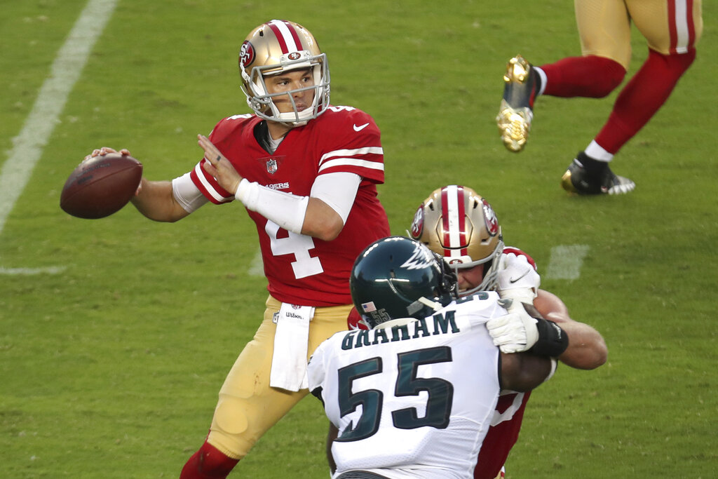 Miscues from Nick Mullens doom 49ers in 25-20 loss to Eagles