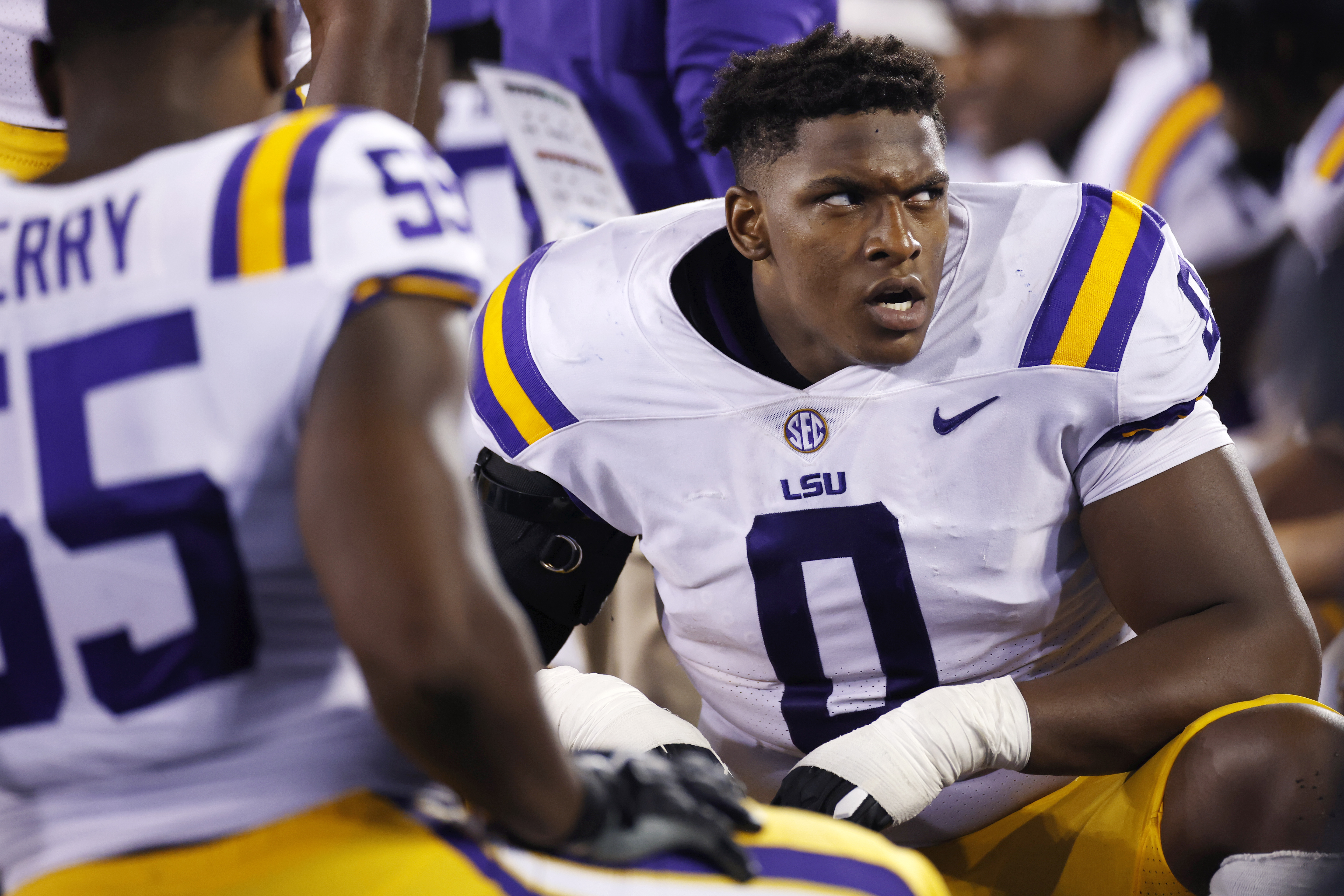 NFL stars join LSU Tigers in locker room celebration