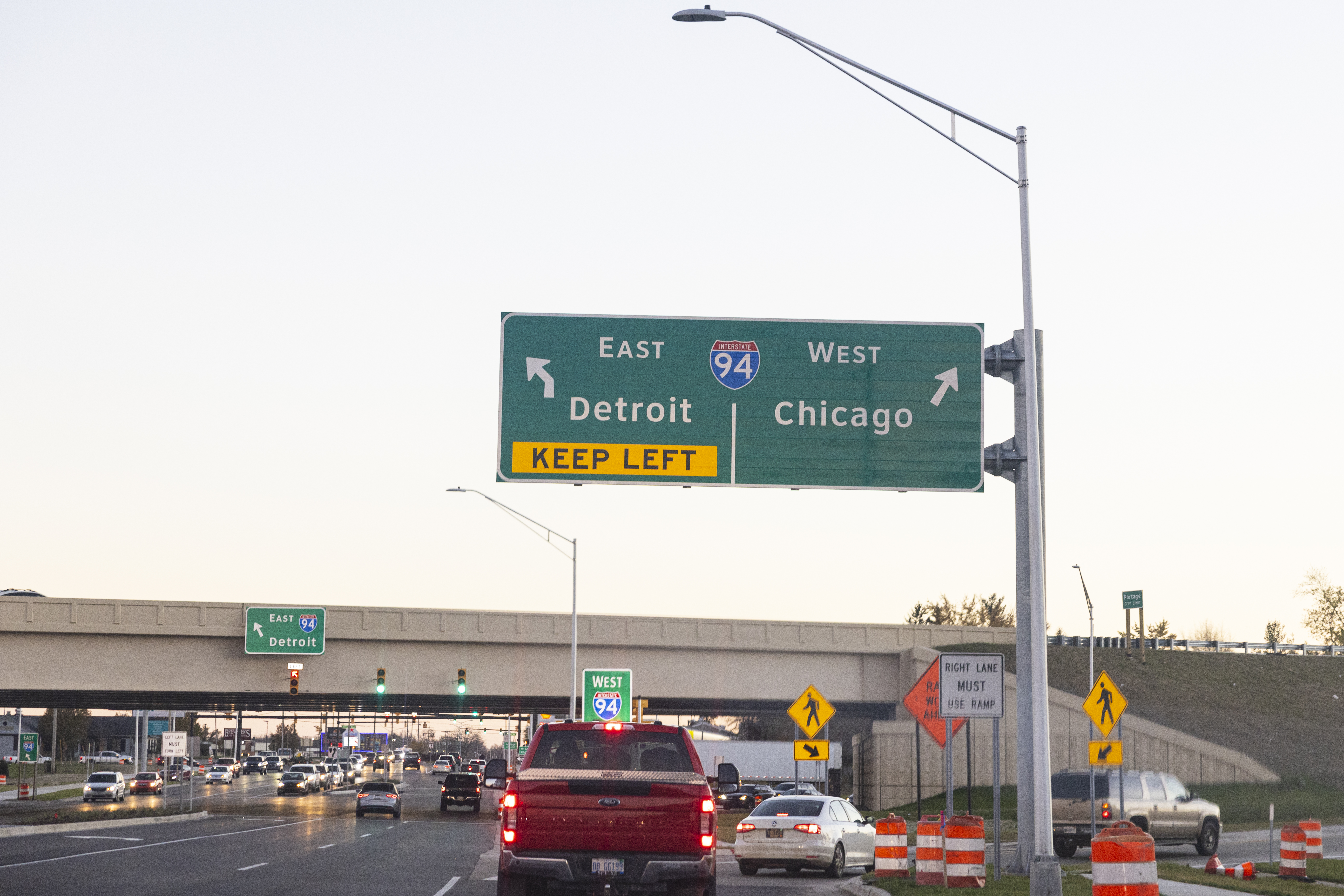 Aerial view of I-94 interchange at Portage Road - mlive.com