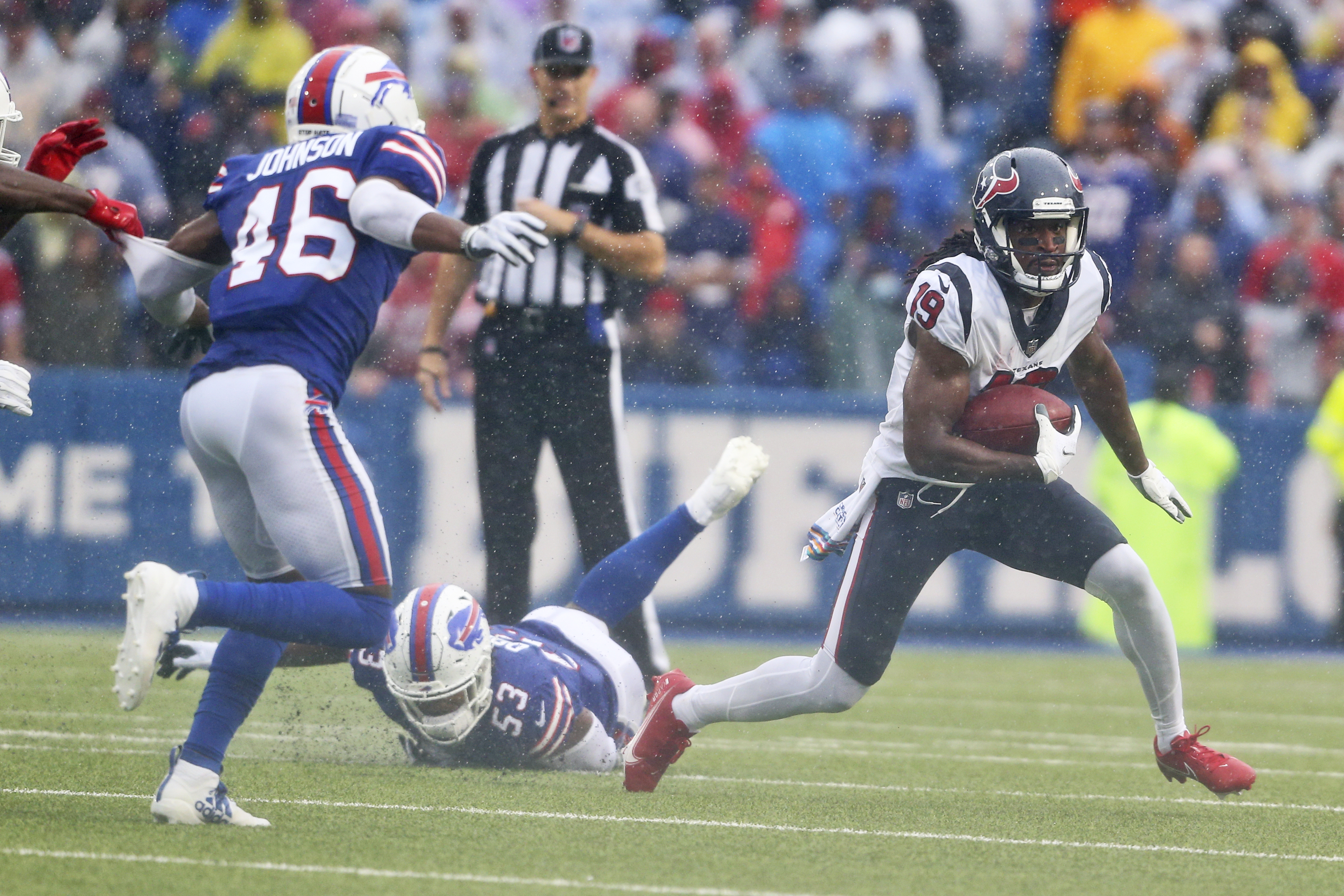 Why did Bills bench Cody Ford and insert Spencer Brown vs. Texans? 