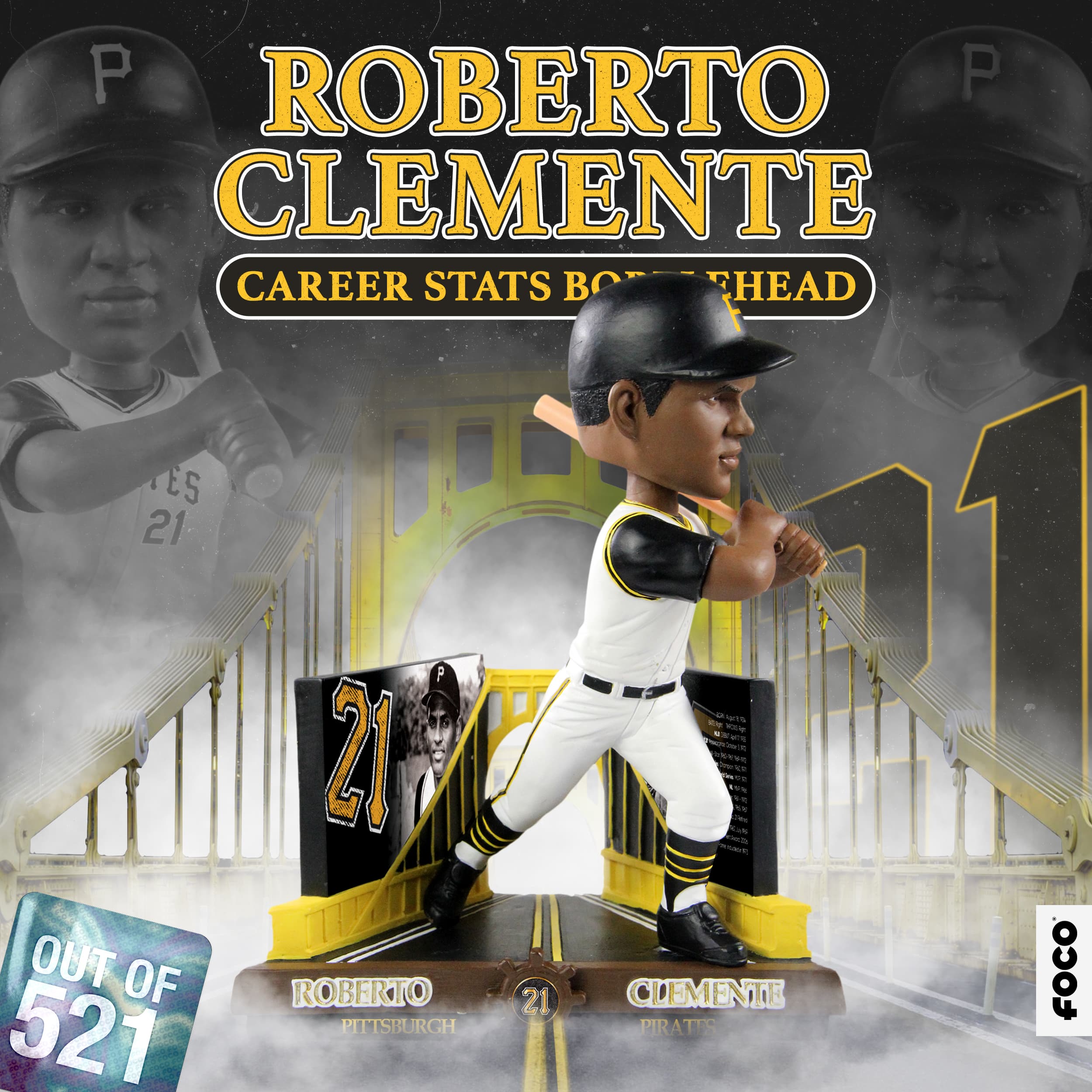 New FOCO bobblehead features legendary Pittsburgh Pirate Roberto Clemente 
