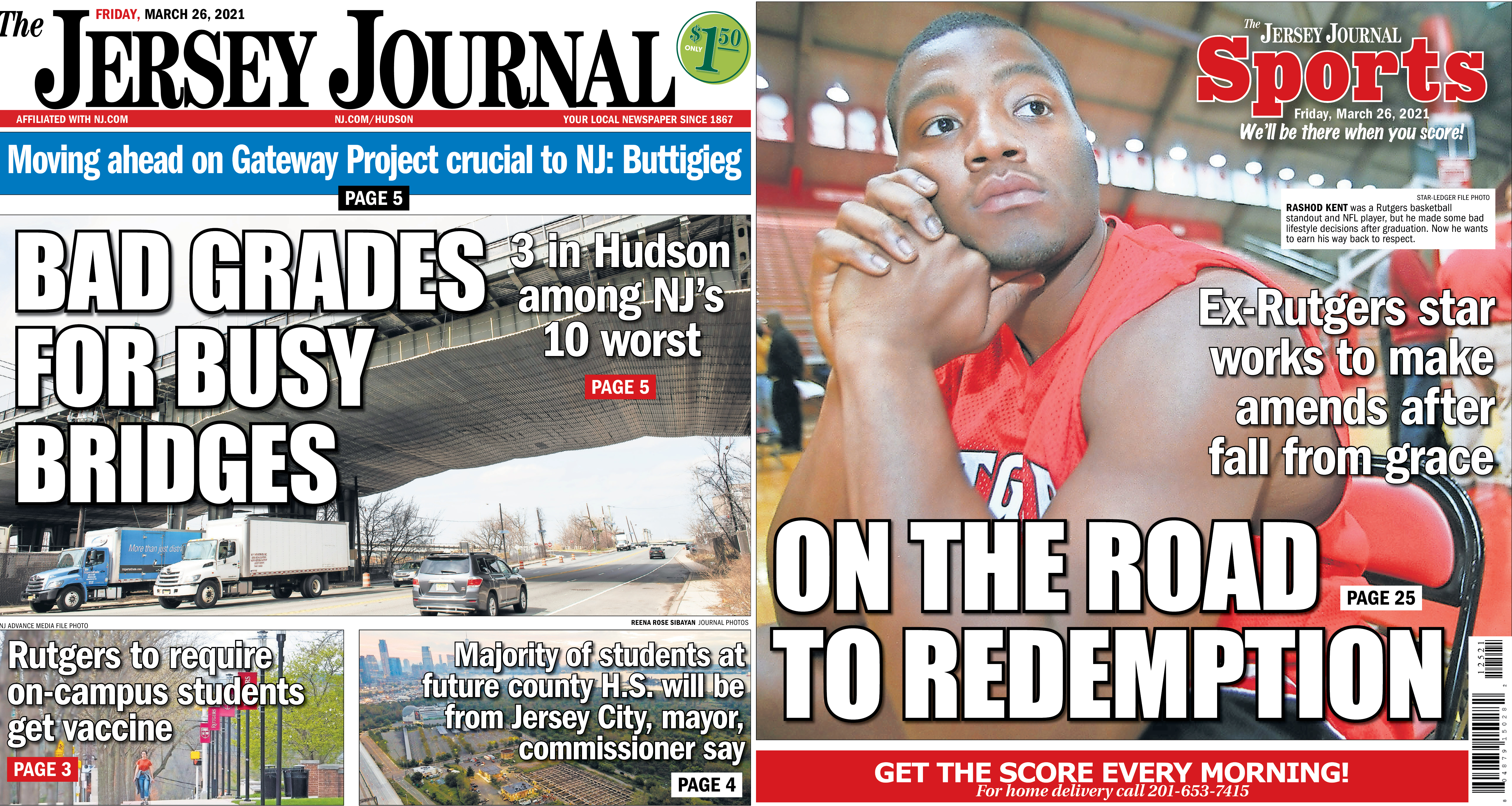 Groot helpen metriek Jersey Journal front and back page news: Friday, March 26, 2021 - nj.com