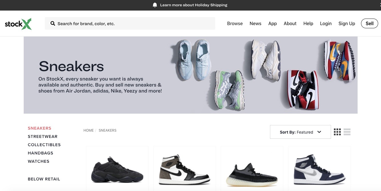 Show the Look for Less - StockX Landing Pages