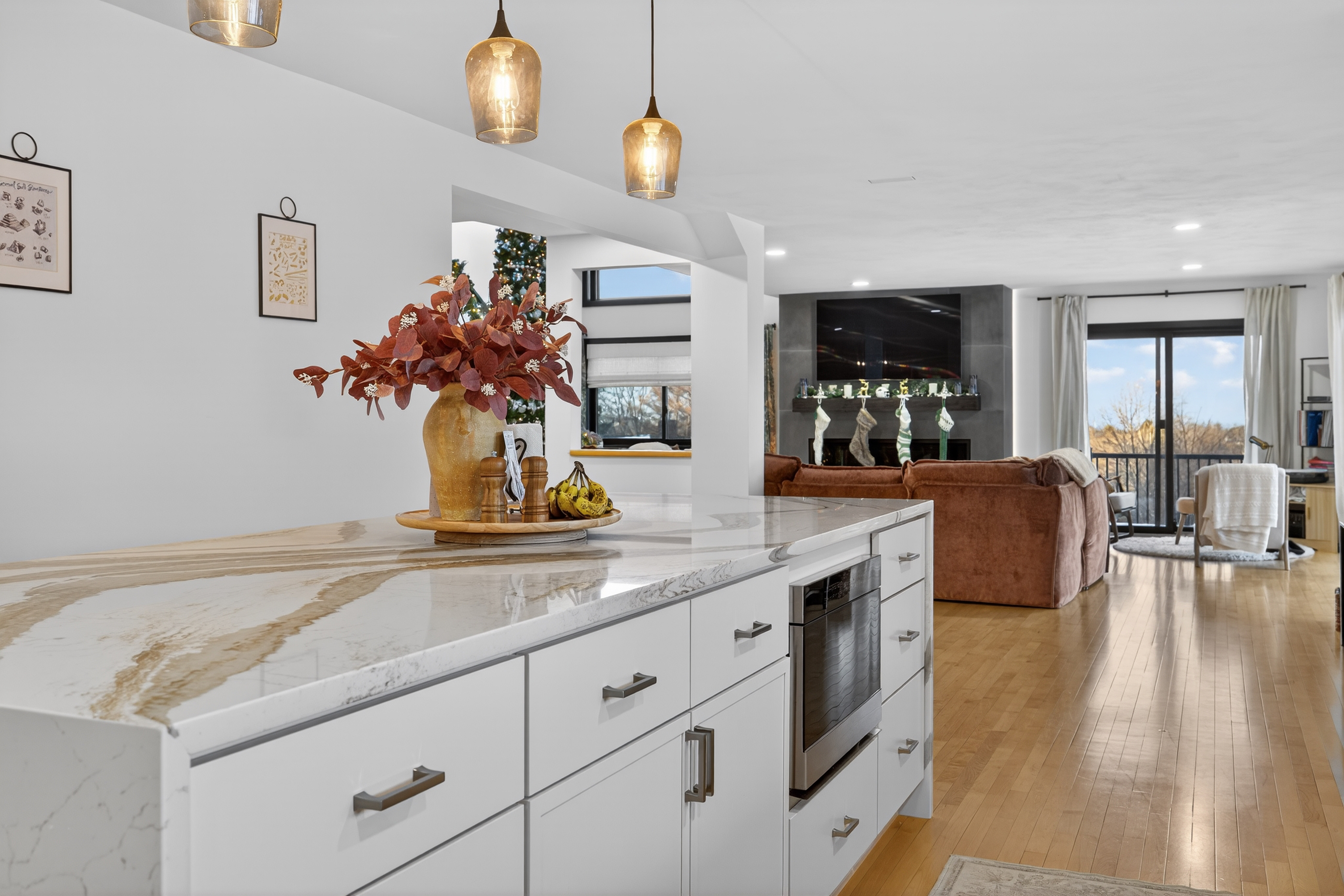 - Christina Cianciosi grew up admiring the house at 101 Alton Street in Syracuse which borders Bellevue Country Club. In 2022, she bought the unique home and gave it an extensive renovation. Looking towards the living room from the quartz island in the kitchen. Courtesy of Kyle Fedrizzi, owner of kfotography315, LLC.
