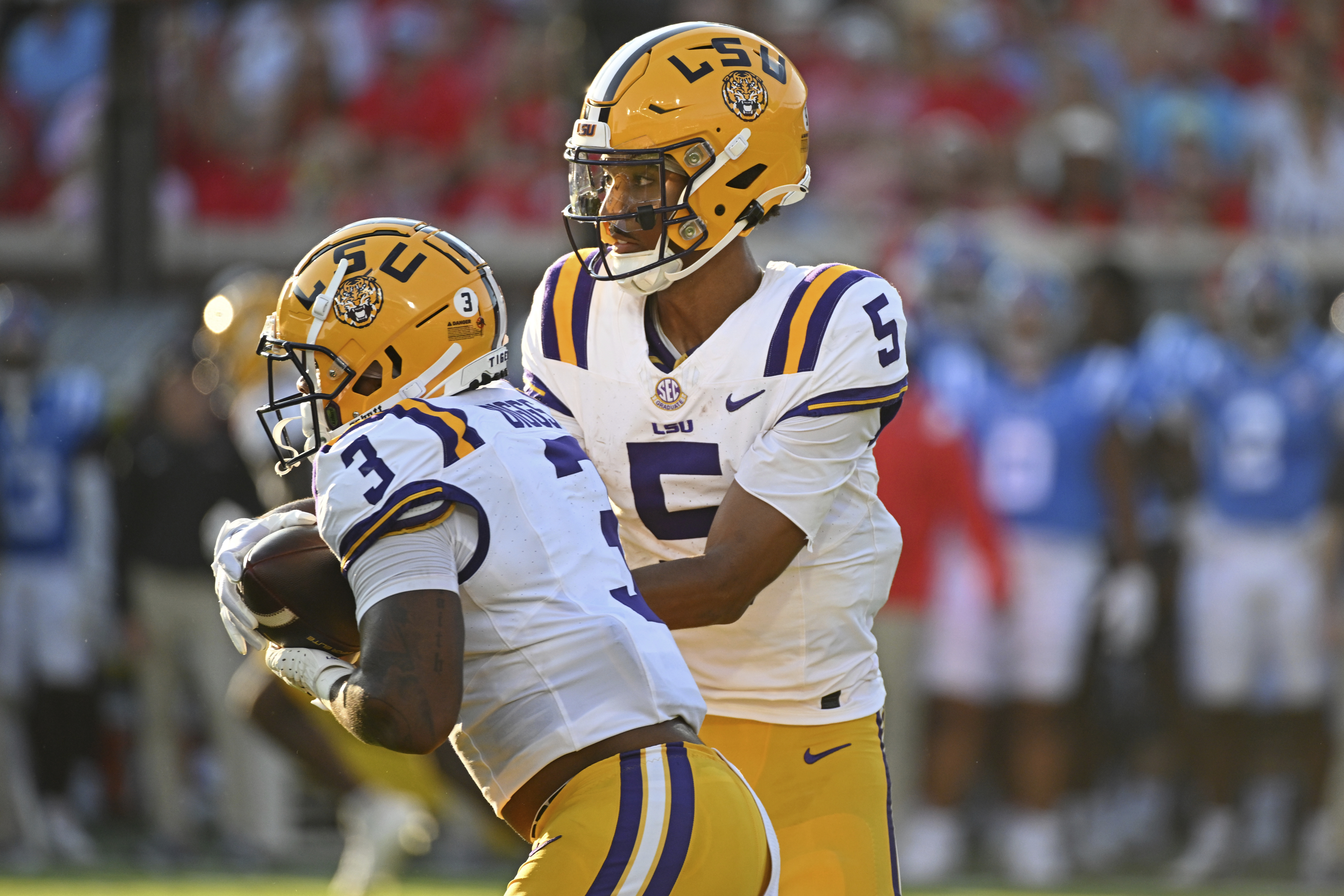 Experienced Jayden Daniels producing positive results in the LSU offense