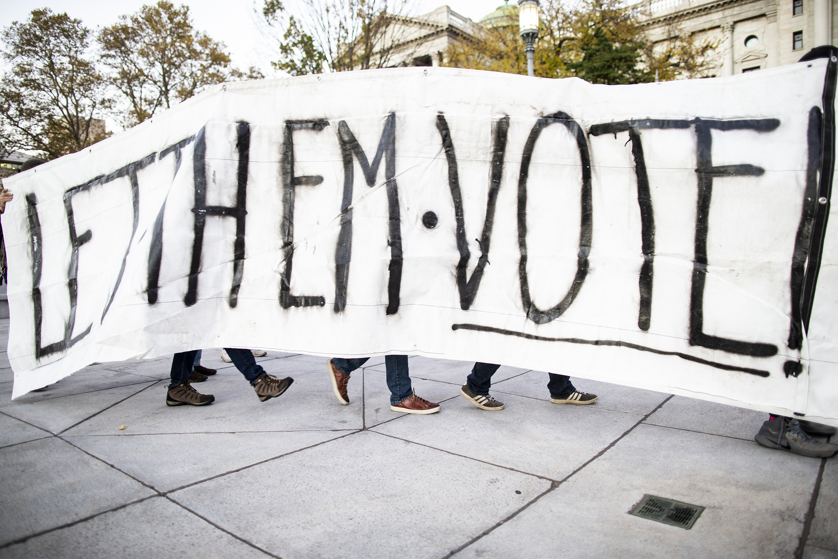 Rally to Count Every Vote on the Capitol steps in Harrisburg ...