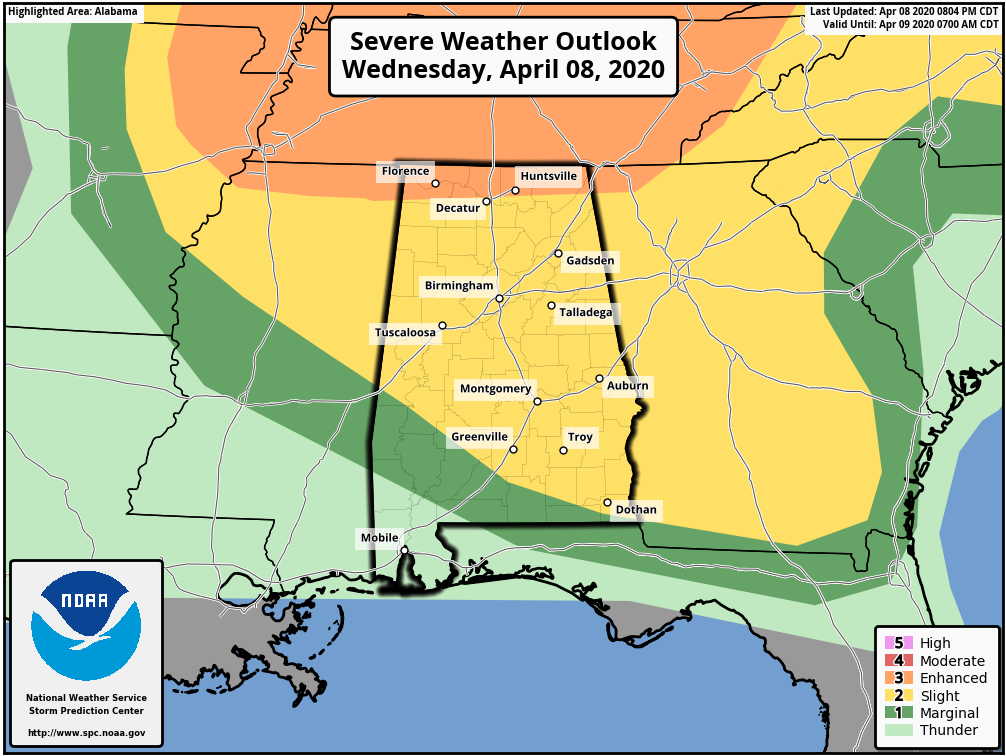 Two rounds of severe weather possible in Alabama - al.com