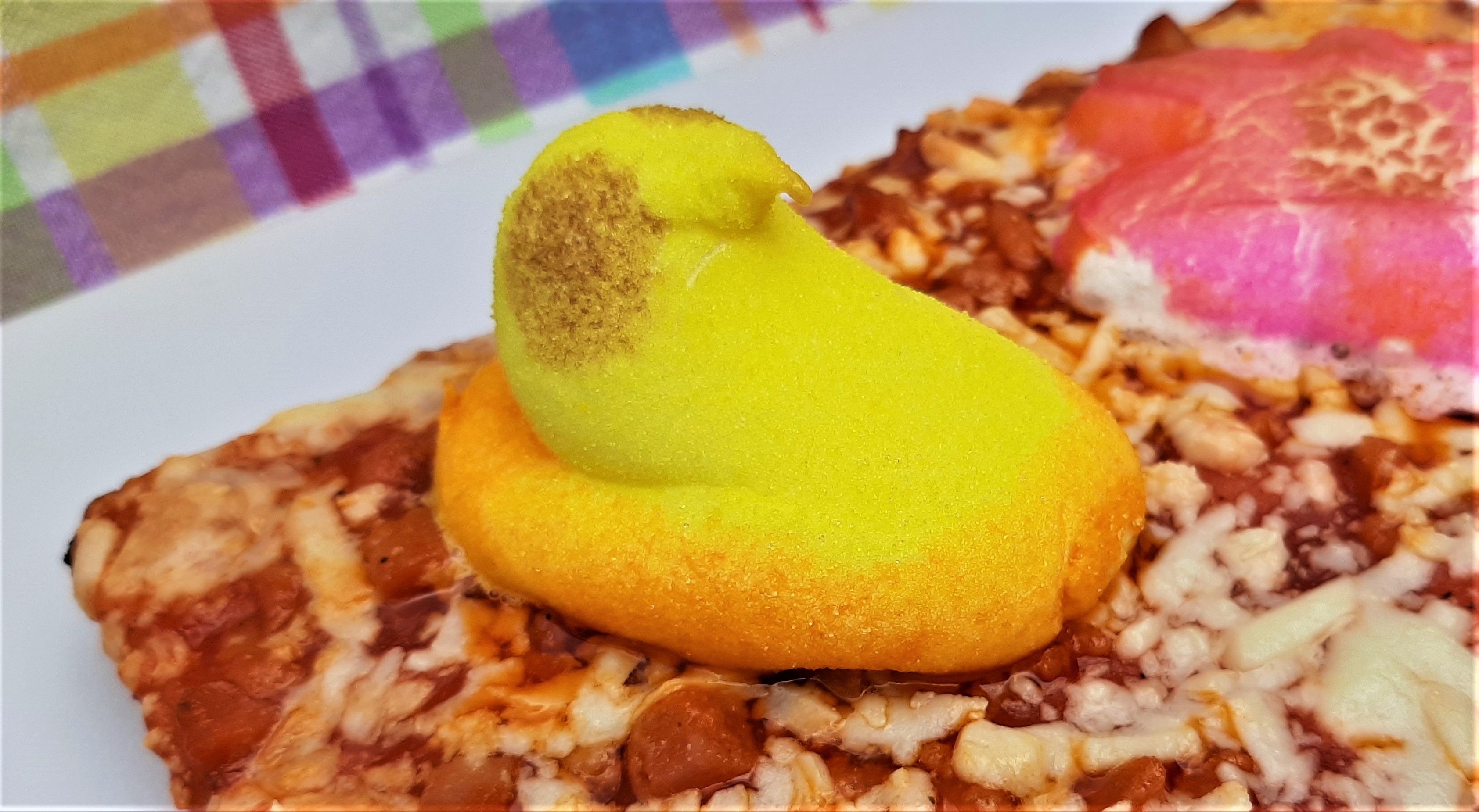 Peepza: There are some decent Peeps recipes out there. This isn't