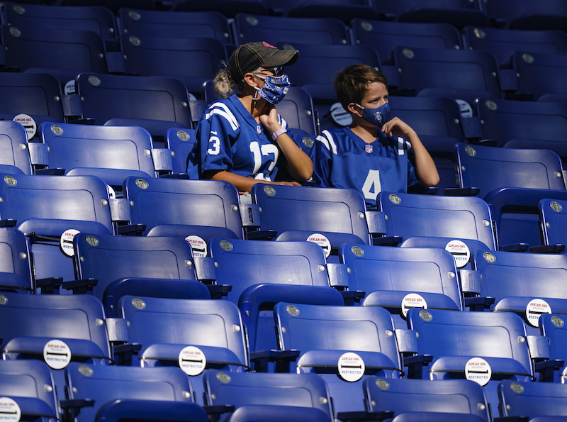 A colts fan wears a horse head mask before an NFL football game between the Indianapolis  Colts and the New York Jets in Indianapolis, Sunday, Dec. 27, 2009. (AP  Photo/AJ Mast Stock Photo - Alamy