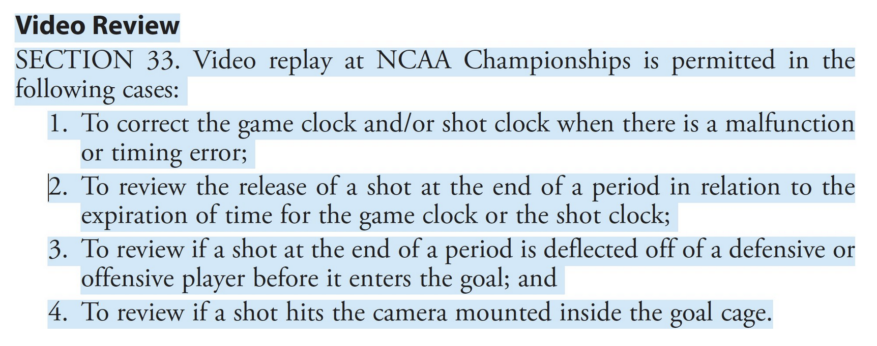 Penalties, clock errors are non-reviewable plays for officials 