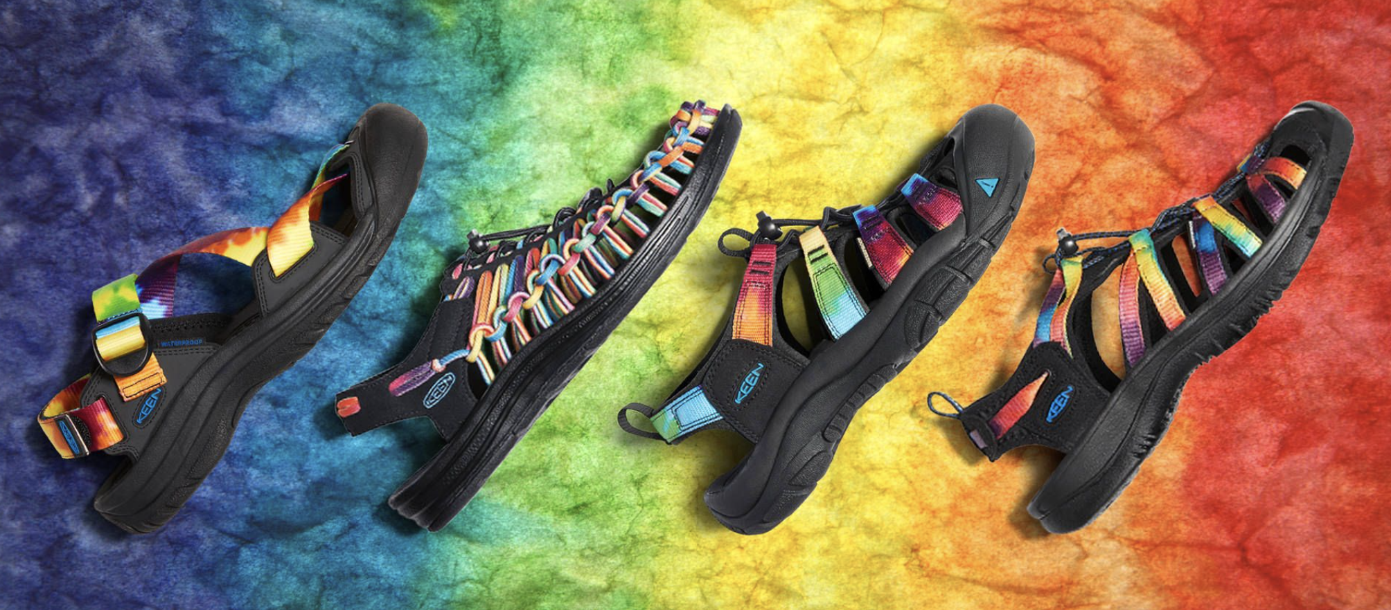 Keen newport cheap retro tie dye