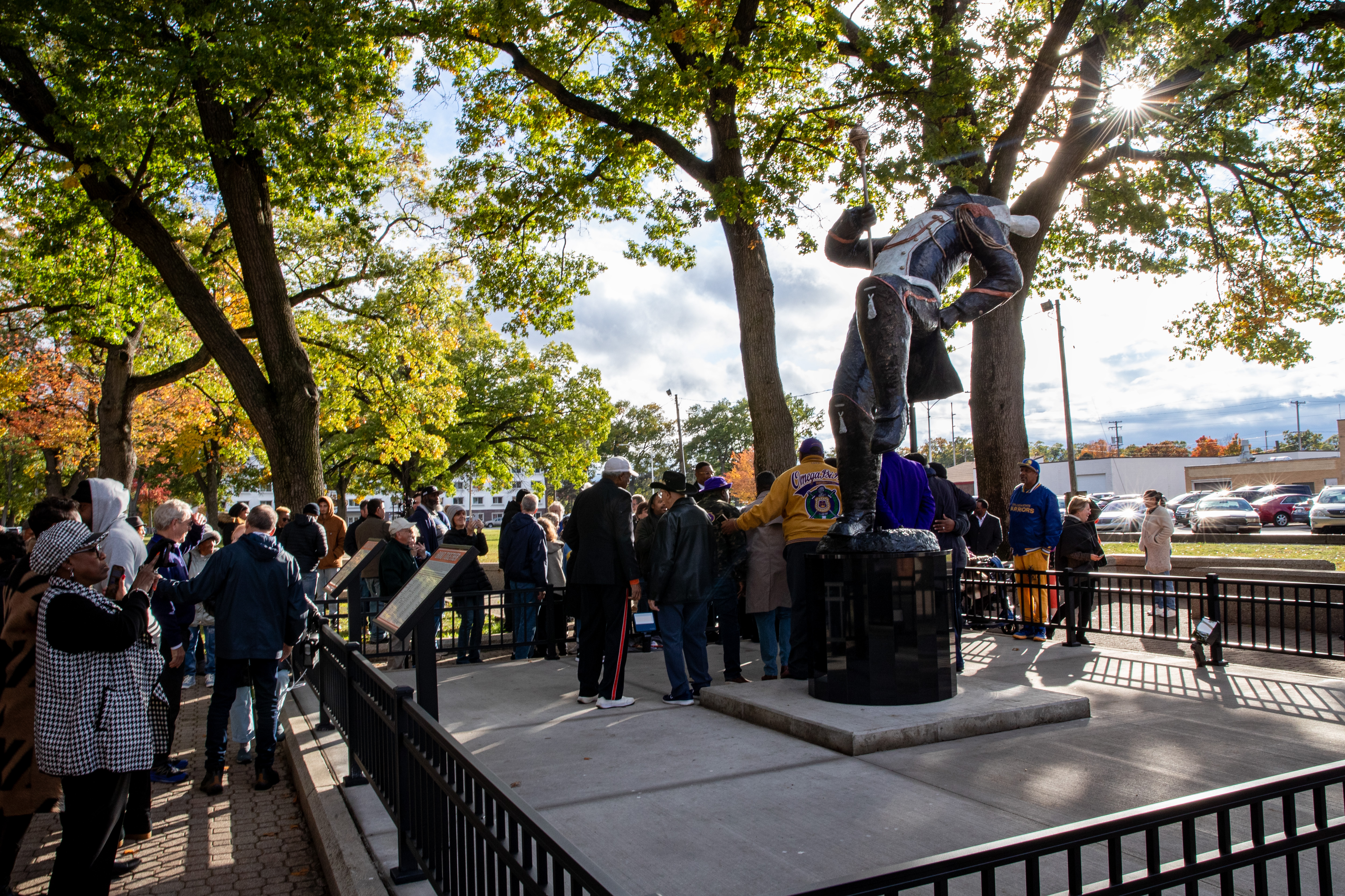 PHOTOS Band Together sculpture dedicated in Muskegon Heights