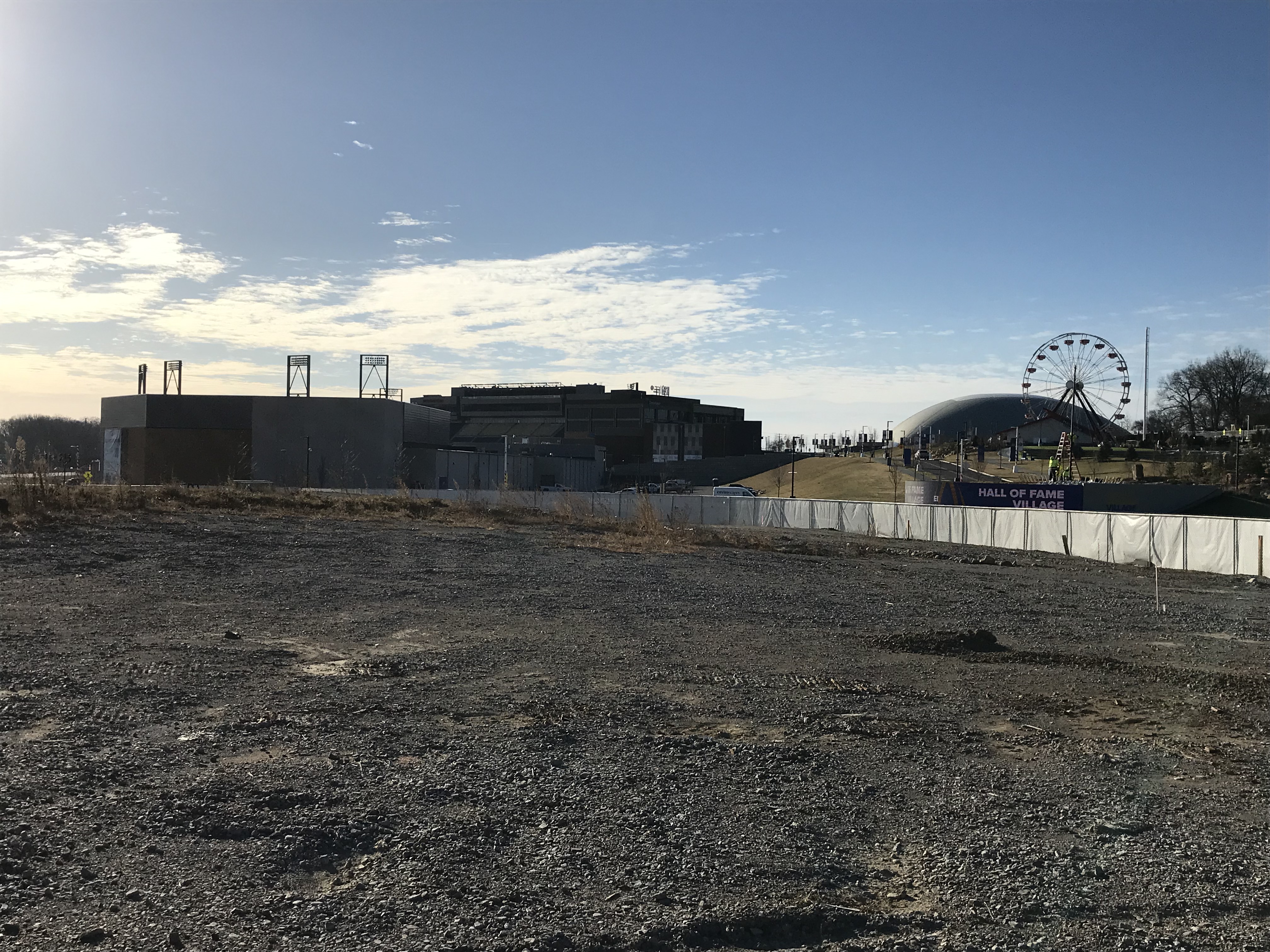 Football-themed waterpark at Hall of Fame Village in Canton