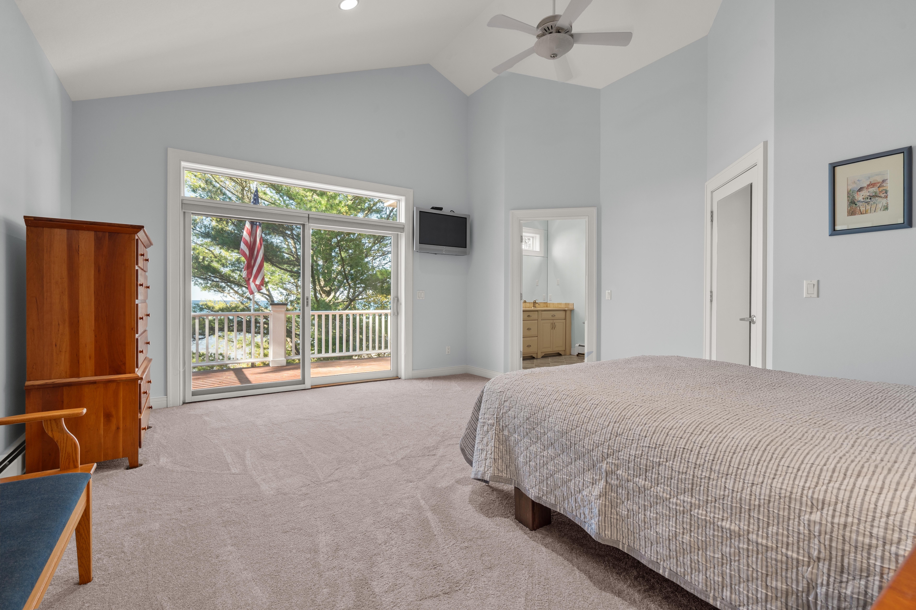 Interior photographs of 4093 Lake Shore Drive in Charlevoix, this gem is listed at $2,099,900 through Berkshire Hathaway HomeServices Michigan Real Estate – Traverse City and The Crane Group with associate broker Johnny Crane and his brother, co-listing agent Matt Crane.