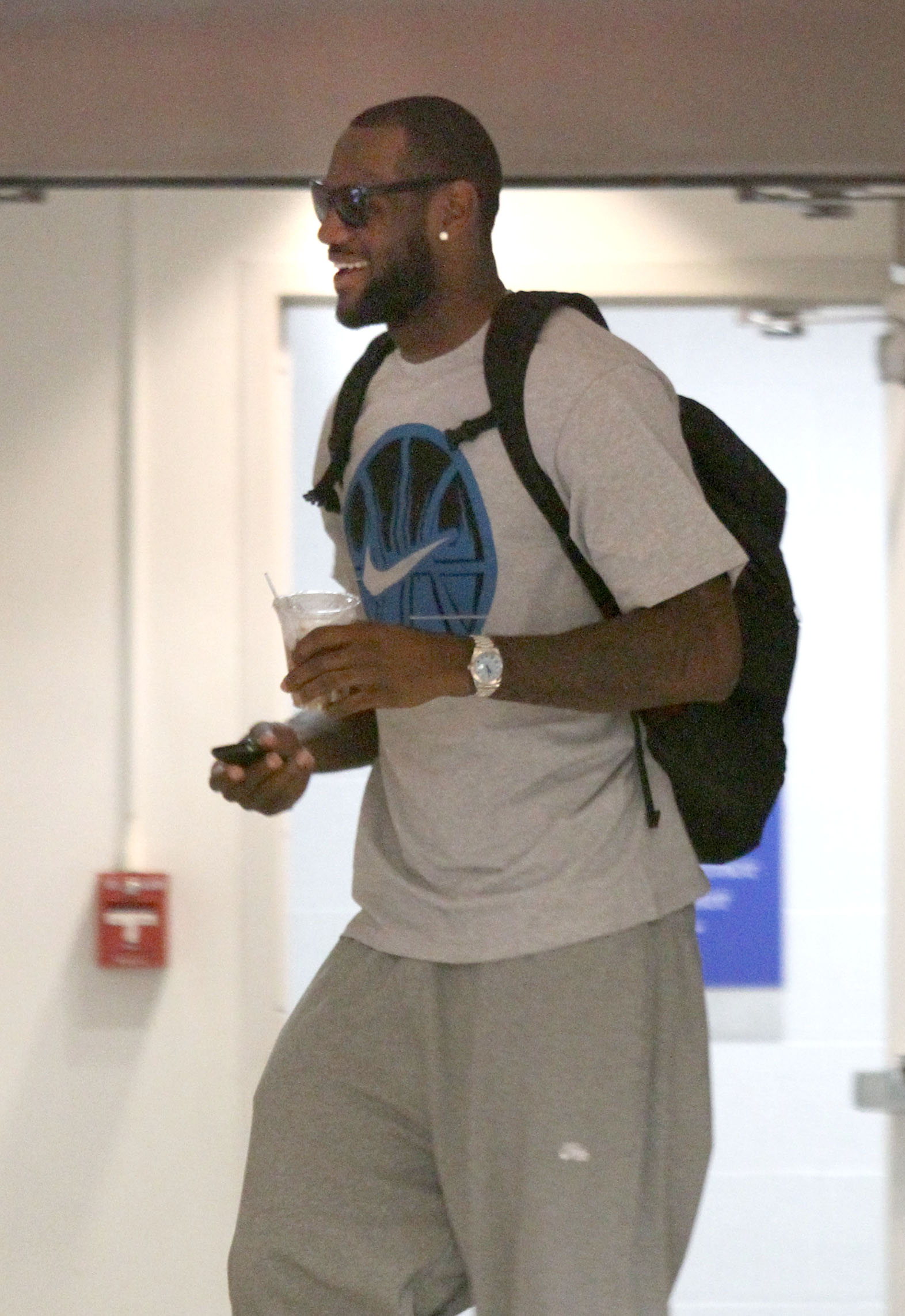 LeBron James makes his way through the IMG building to talk with the Miami Heat Friday, July 2, 2010 in Cleveland. (Joshua Gunter/The Plain Dealer)