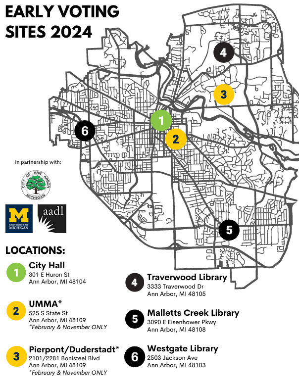 Where can you vote early in Washtenaw County for Feb. 27 election? Here's a  guide - mlive.com
