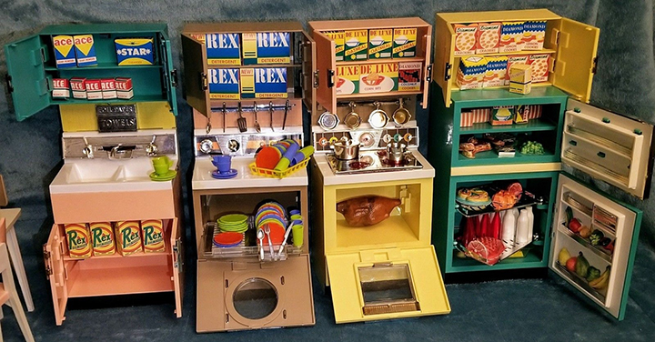 Vintage Barbie deluxe reading Corp. kitchen deals items