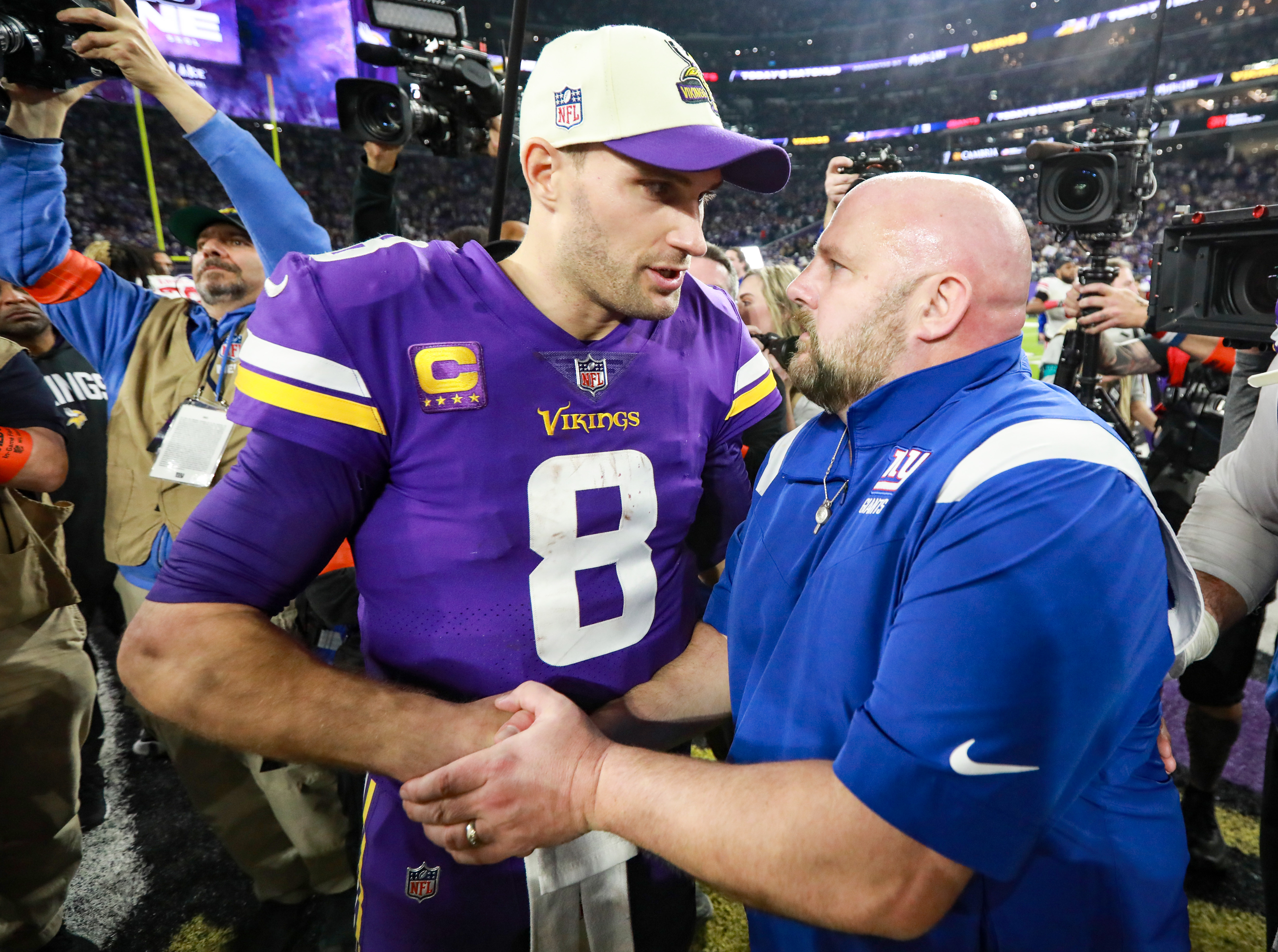 Ludacris performing during Minnesota Vikings vs. New York Giants game Sunday