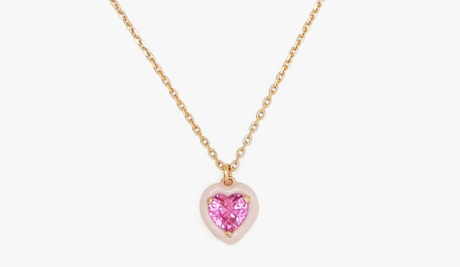 Kate Spade New Shocking Pink Heart Necklace and outlet Studs