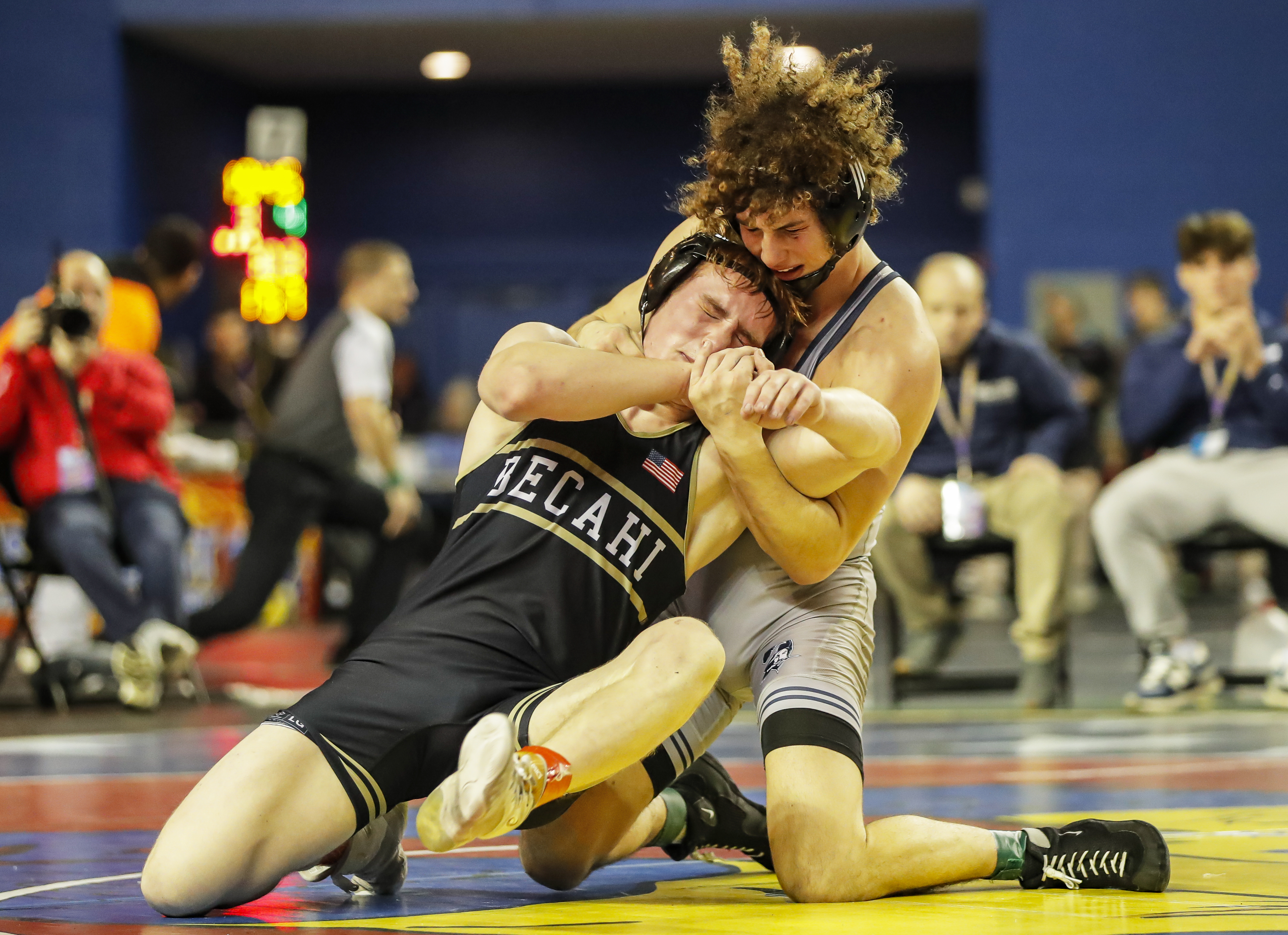 Becahi's Scanlan, Nazareth's Zuercher wrestle like beasts at The Beast 