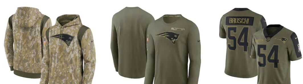 Men's Nike Tedy Bruschi Olive New England Patriots 2021 Salute To