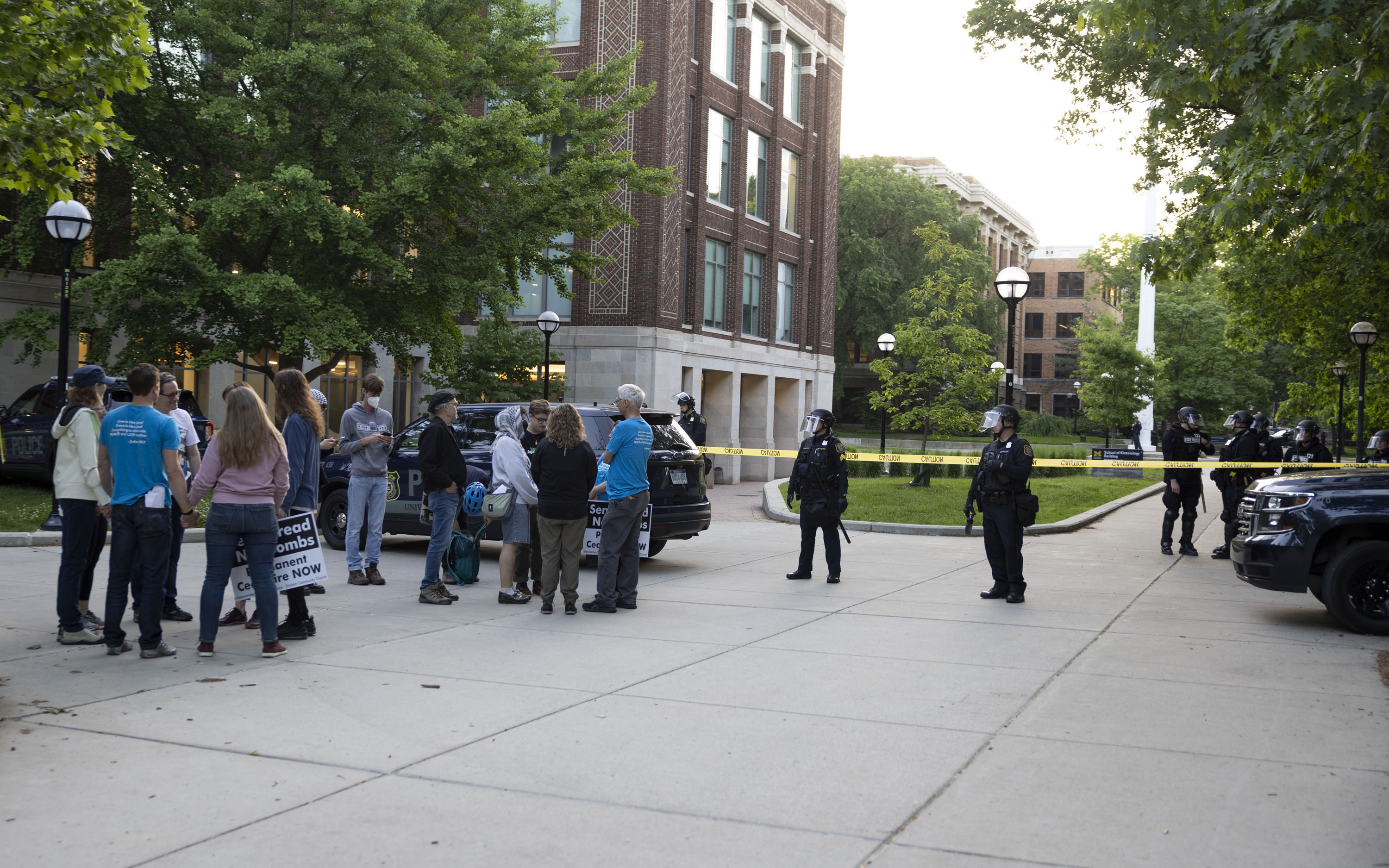 University of Michigan Pro-Palestinian student protester encampment ...