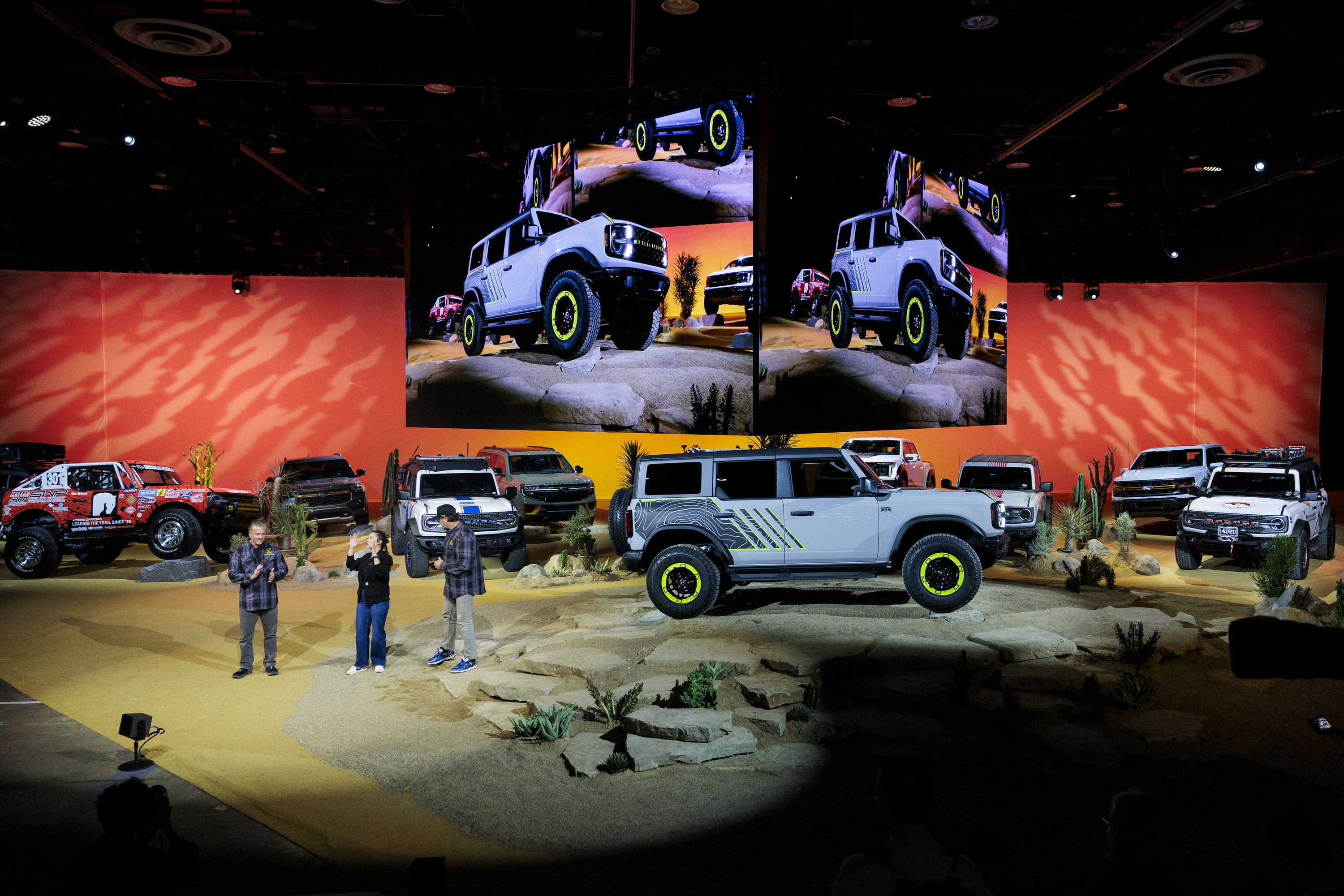The Ford Bronco RTR, unveiled during a Ford Motor Company event ahead of the Detroit Auto Show at Huntinton Place in Detroit on Tuesday, Jan. 13 2026.