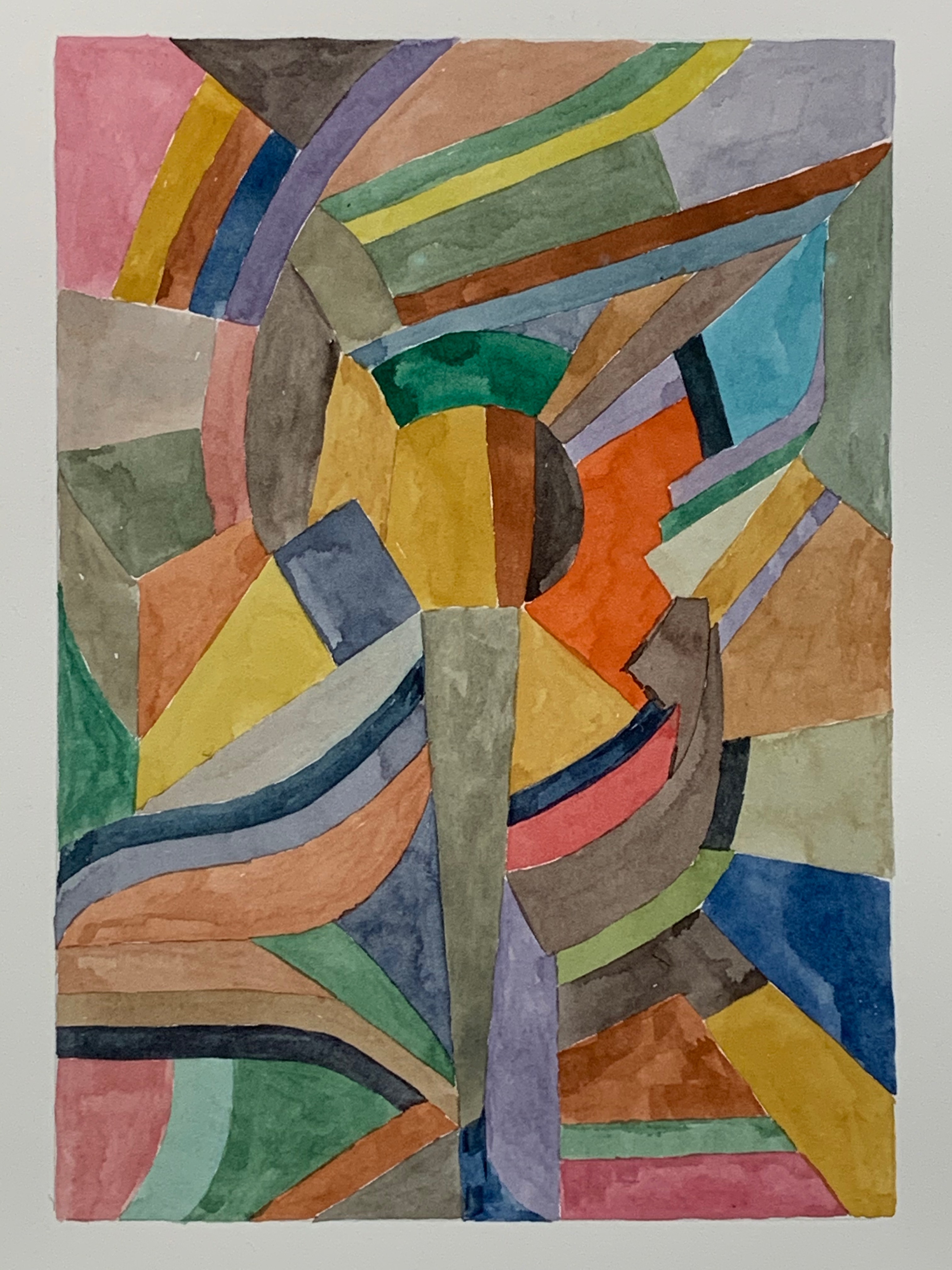An abstract watercolor by Scott Olson, on view at Abattoir gallery, trembles with vitality.