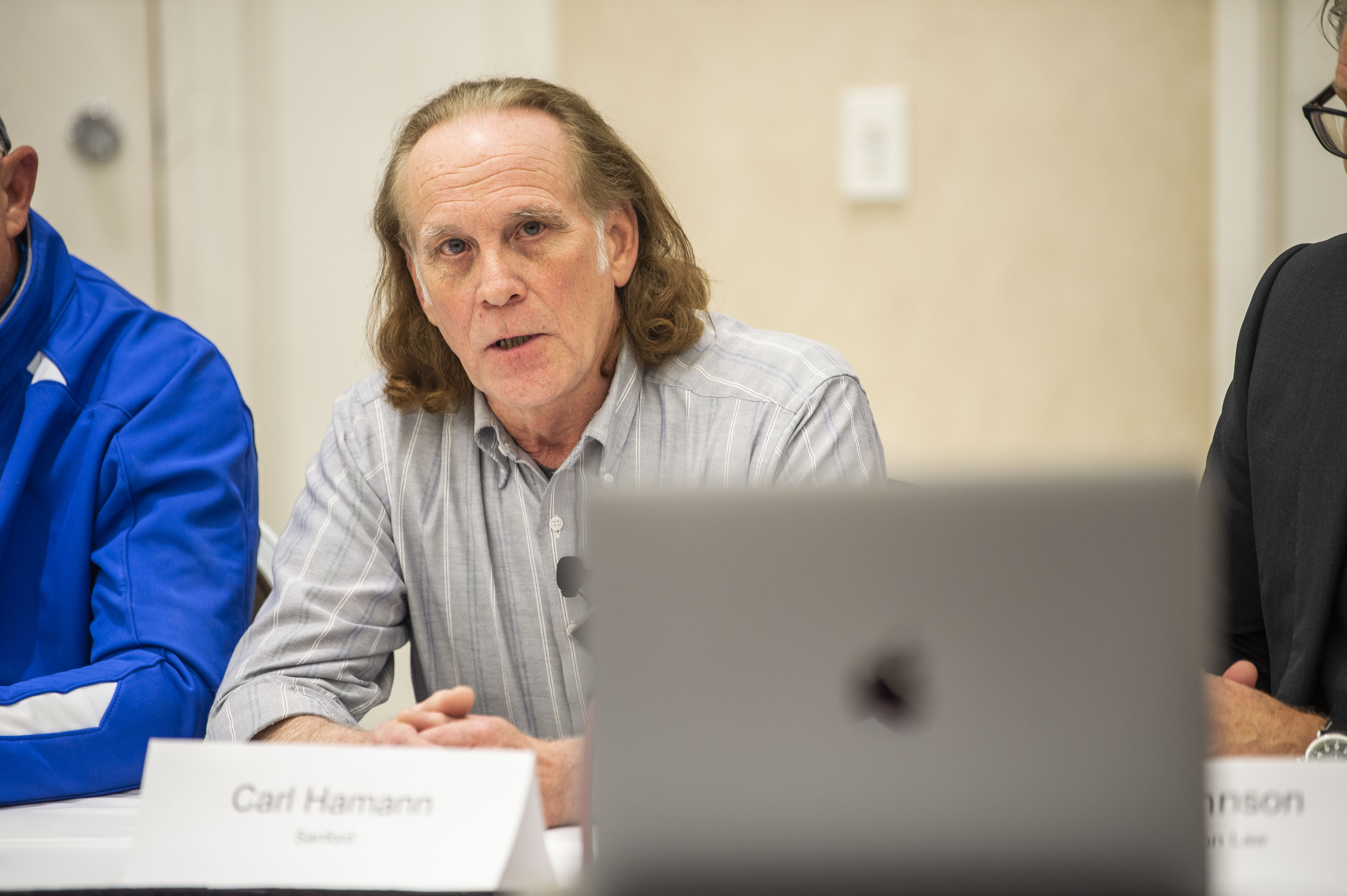 Attorney Ven Johnson holds media briefing about the ongoing court