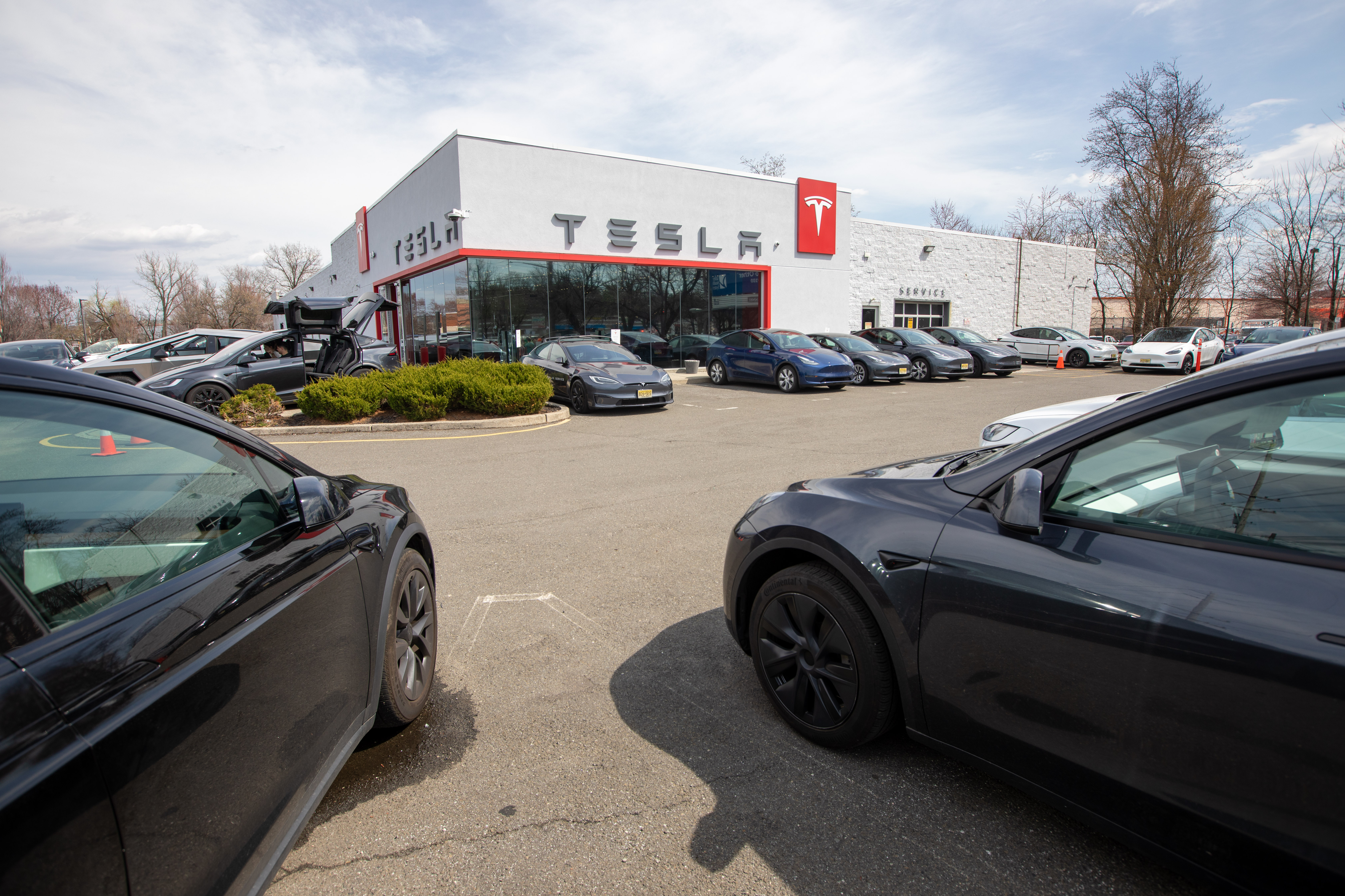 Hundreds show up at Tesla in Paramus - nj.com