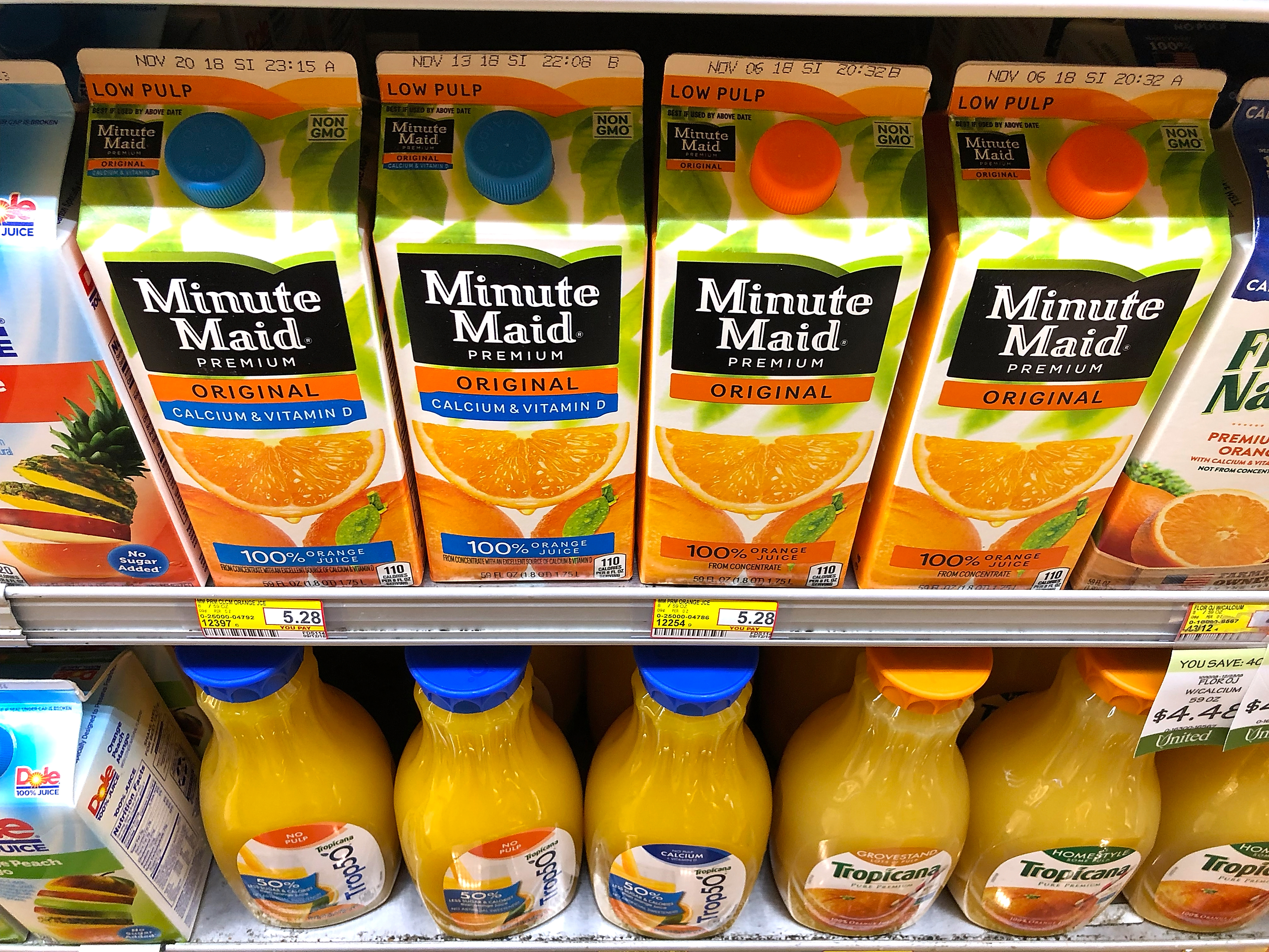 orange juice fortified with vitamin d