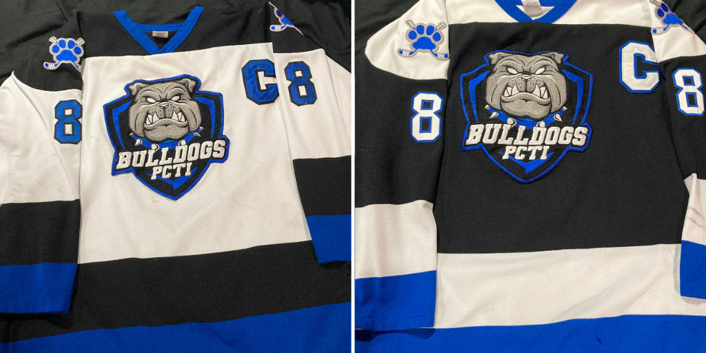 Bulldogs White Blue Hockey Jersey