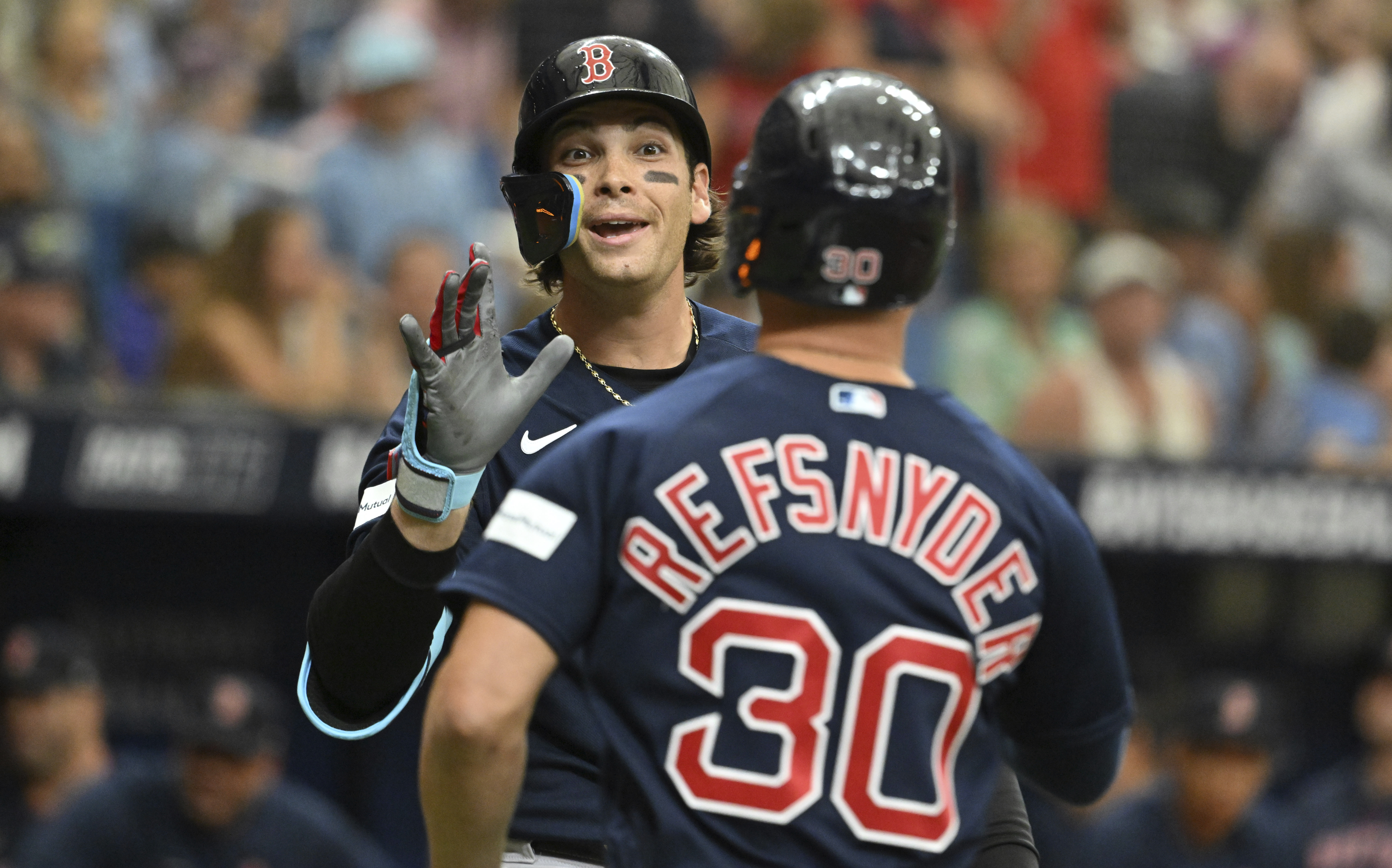 Red Sox's Triston Casas screaming after 14-pitch walk something Alex Cora  has 'never seen' 