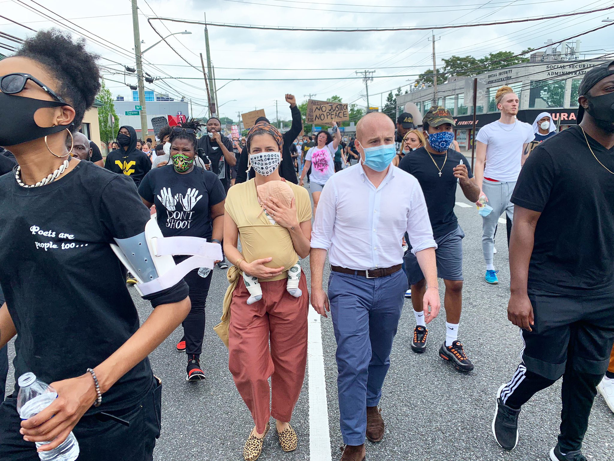“Staten Island's youth are leading an incredibly powerful, peaceful movement for justice in honor of George Floyd, Breonna Taylor, and so many Black lives that have been lost due to senseless acts of violence. Leigh, Miles and I were proud to march with them today.” Max Rose (Courtesy @MaxRose4NY, Twitter)
