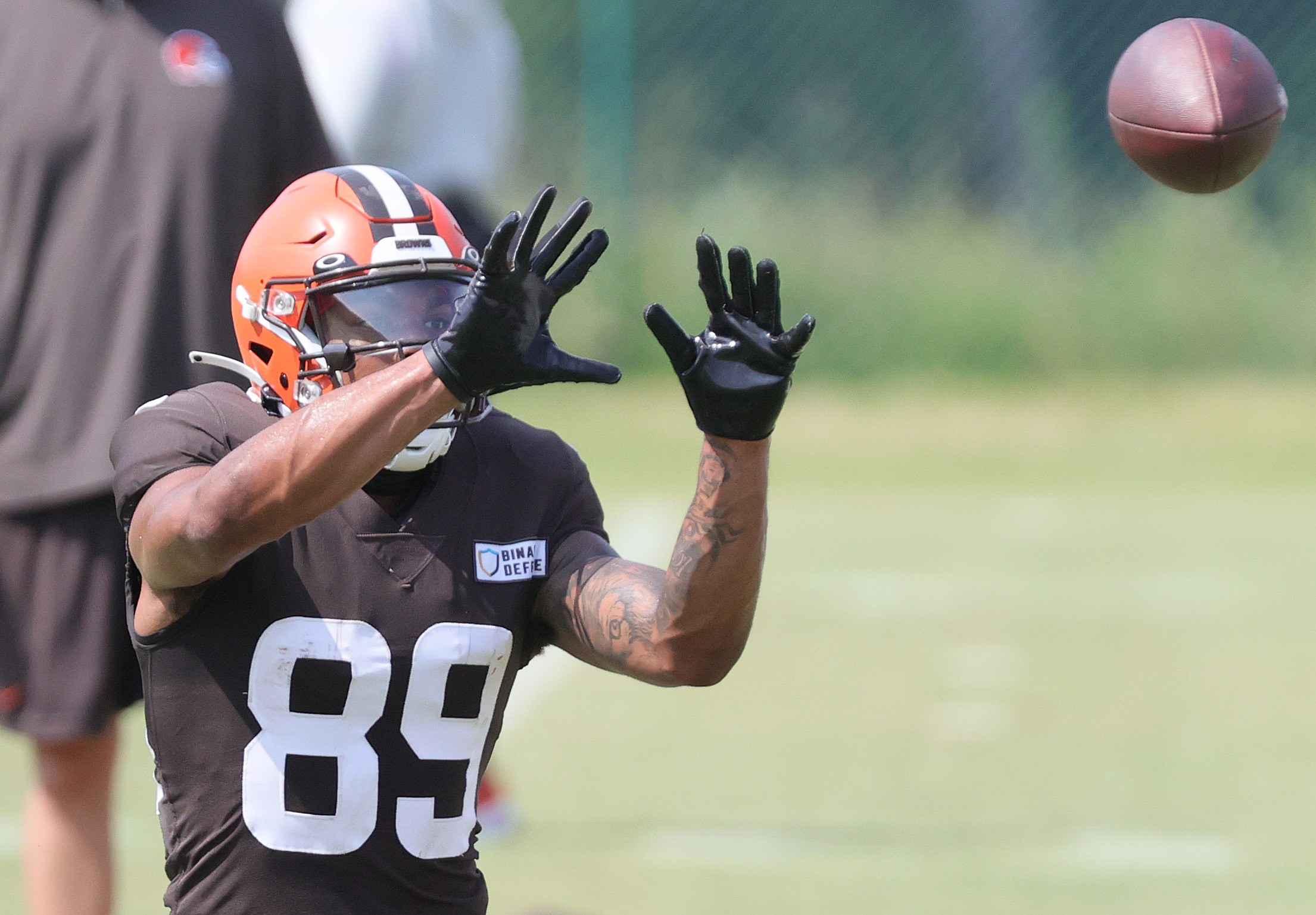 Cedric Tillman of the Cleveland Browns catches a pass during the News  Photo - Getty Images