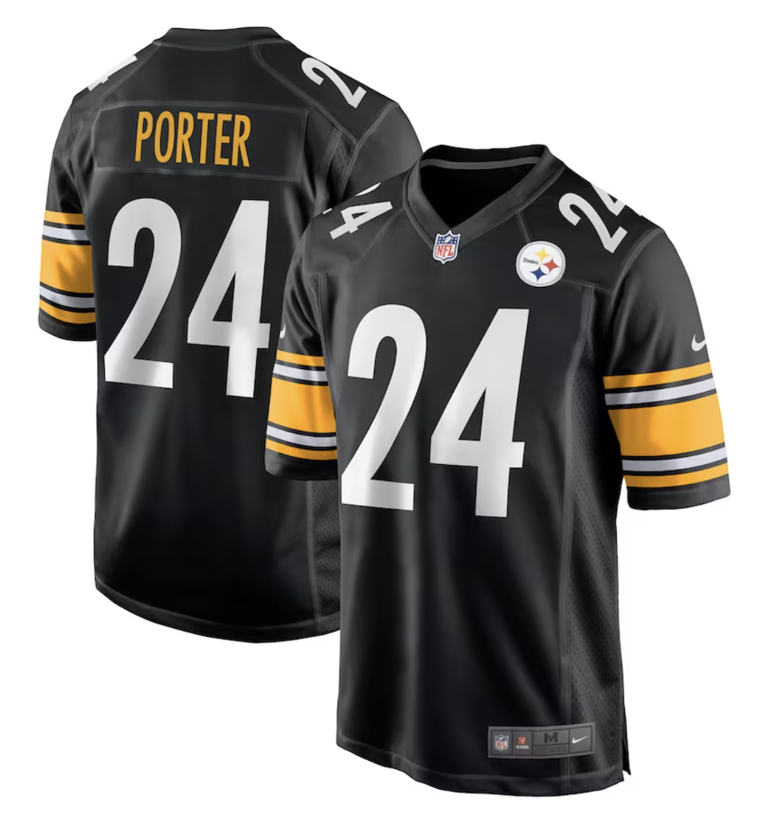 Lot Detail - 2001 JOEY PORTER PITTSBURGH STEELERS GAME WORN ROAD JERSEY -  POUNDED & UNWASHED (STEELERS COA)