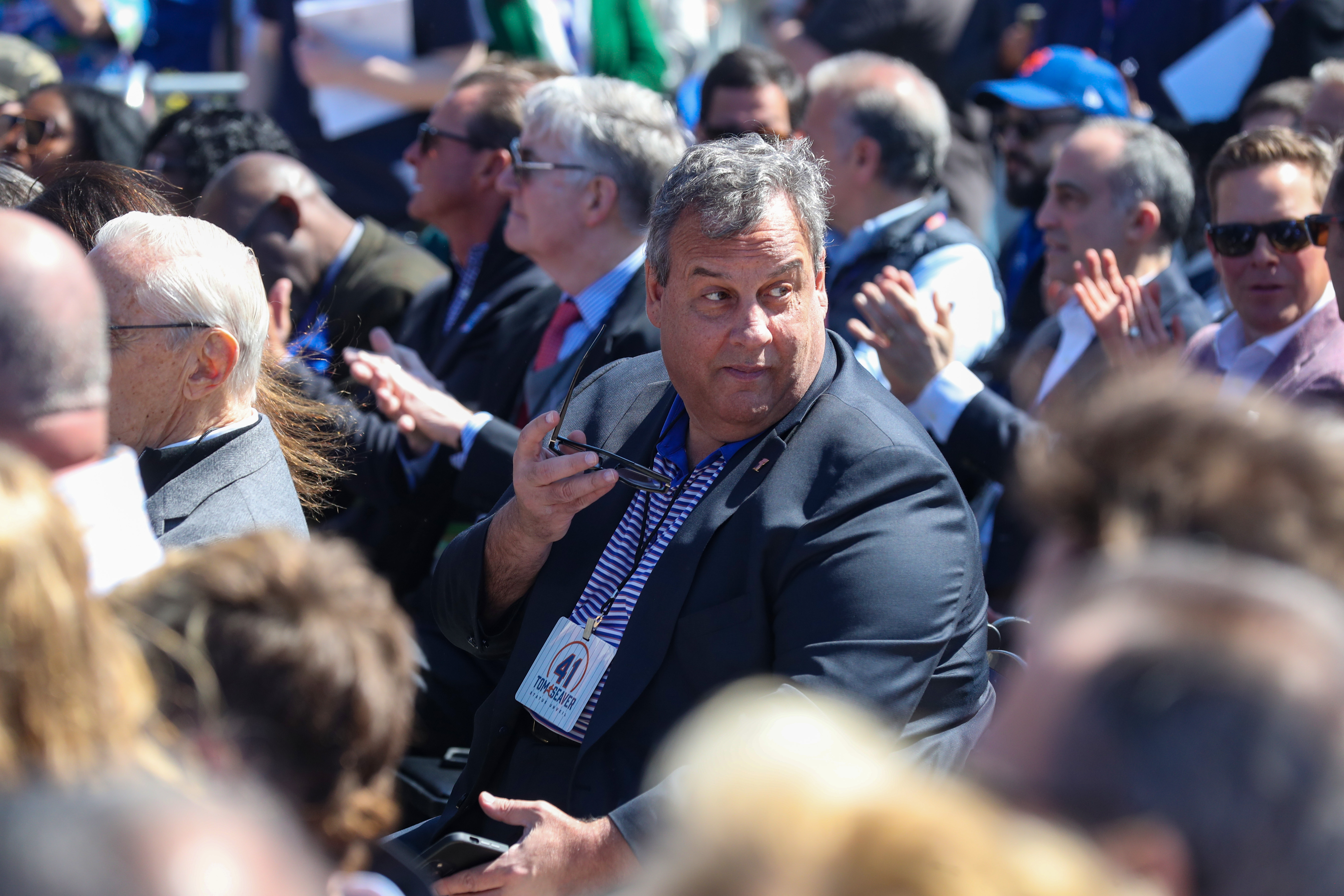 EXCLUSIVE PHOTOS: Chris Christie watches Mets unveil Tom Seaver statue at  Citi Field ahead of home opener 