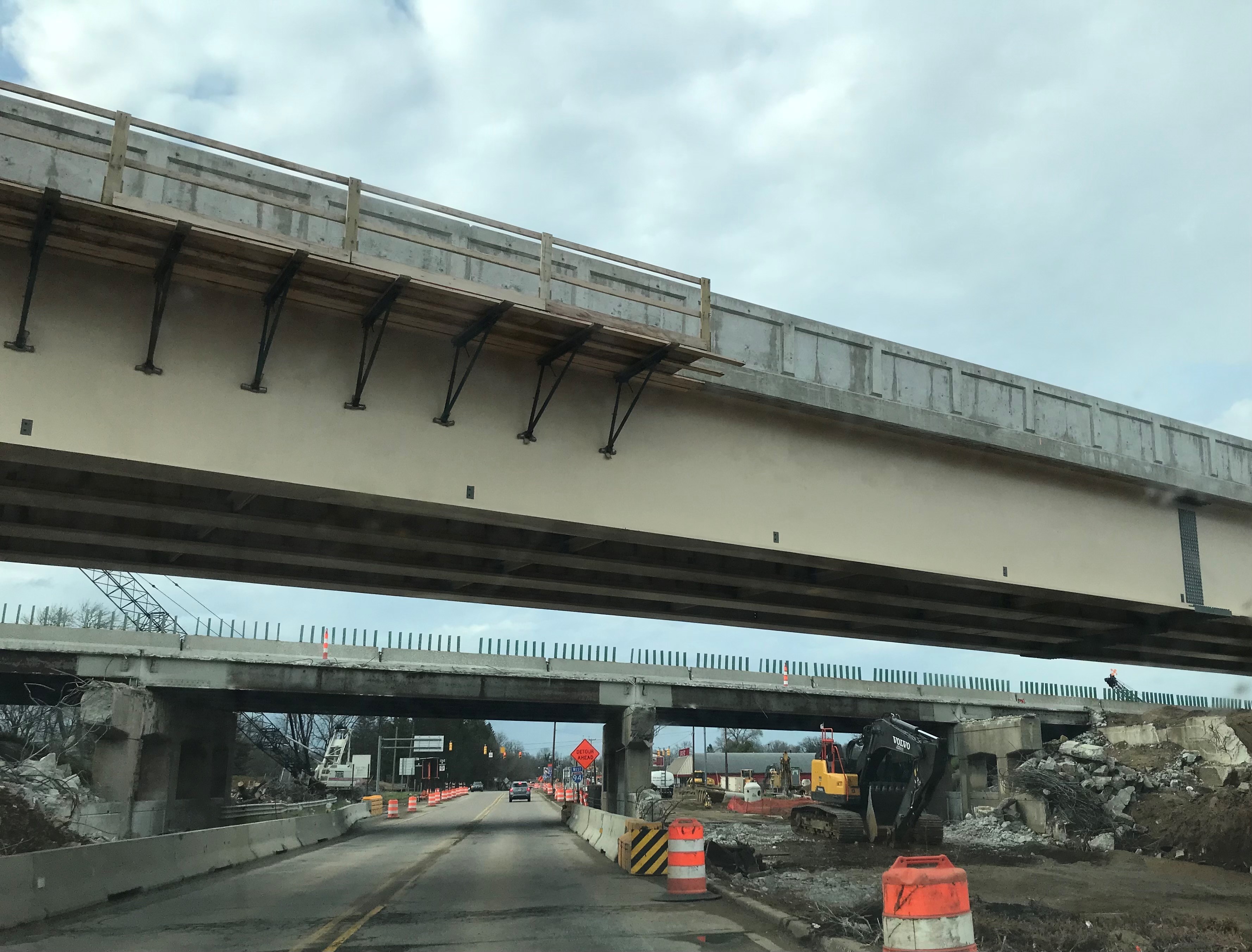 I-94 bridge demolished over Portage Road - mlive.com