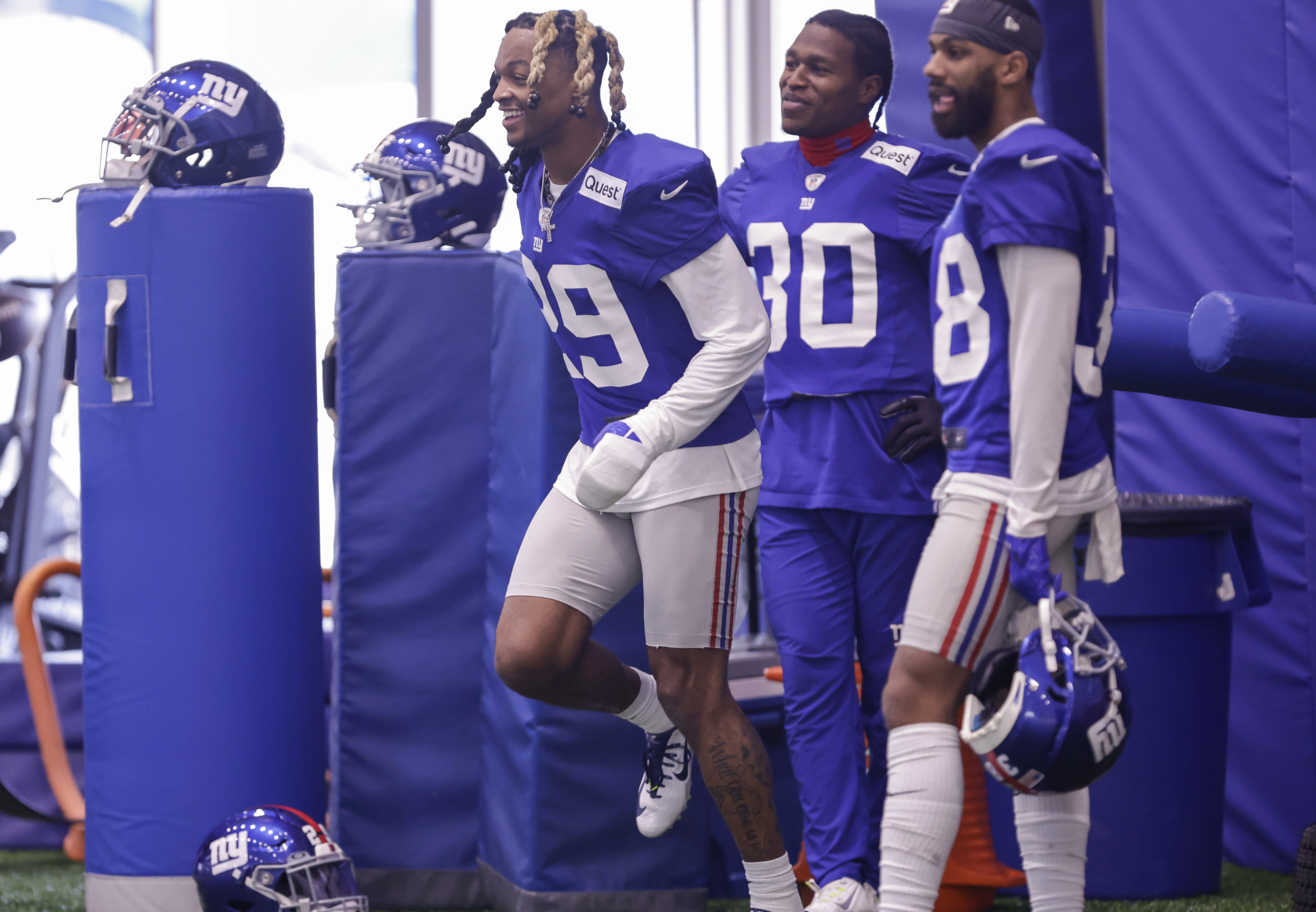 Giants practice before NFL wildcard playoff game against Minnesota Vikings  