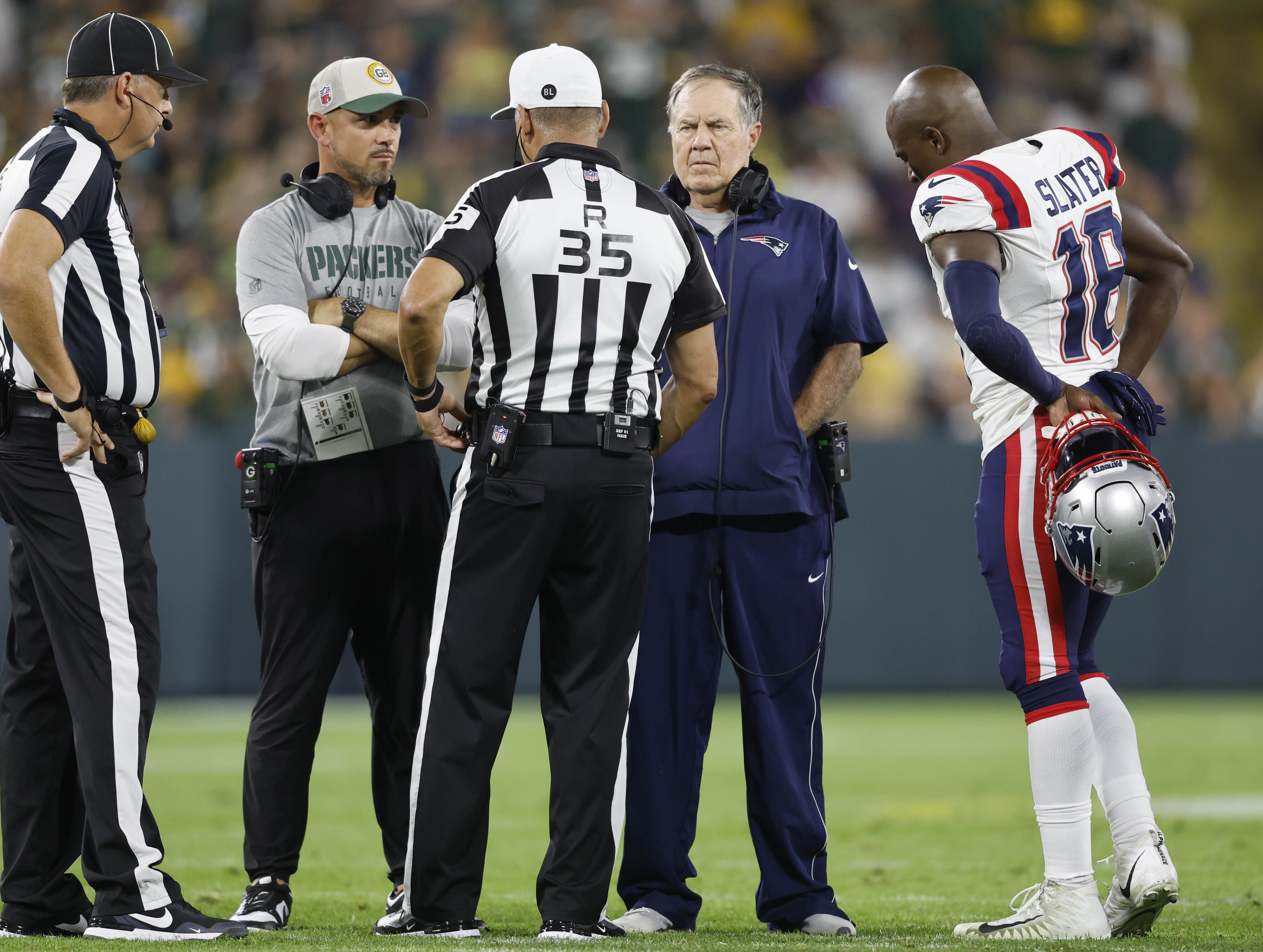 Patriots-Packers game suspended after New England CB Isaiah Bolden carted  off with injury