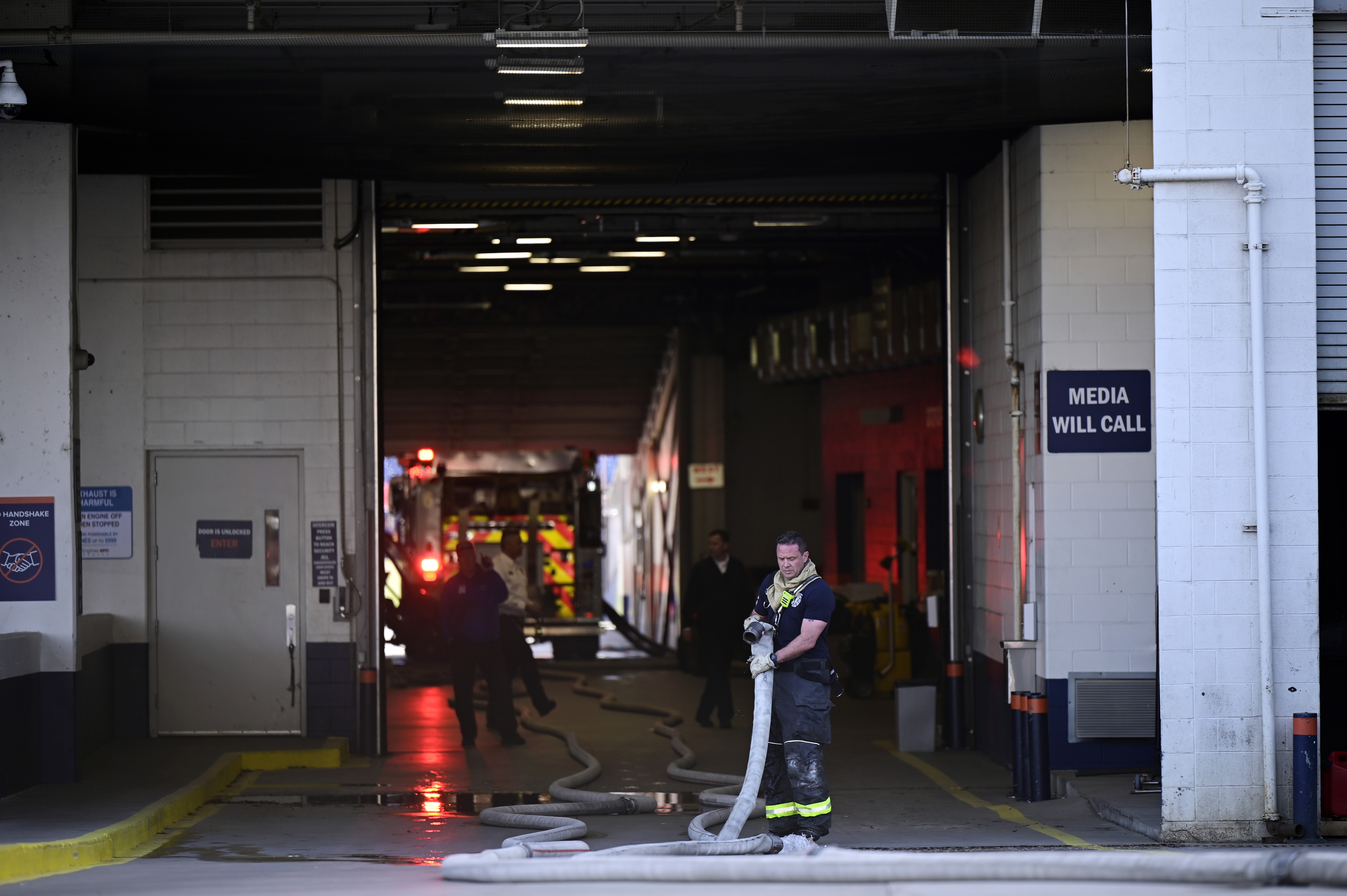 Fire Burns Seats Inside Of Empower Field At Mile High