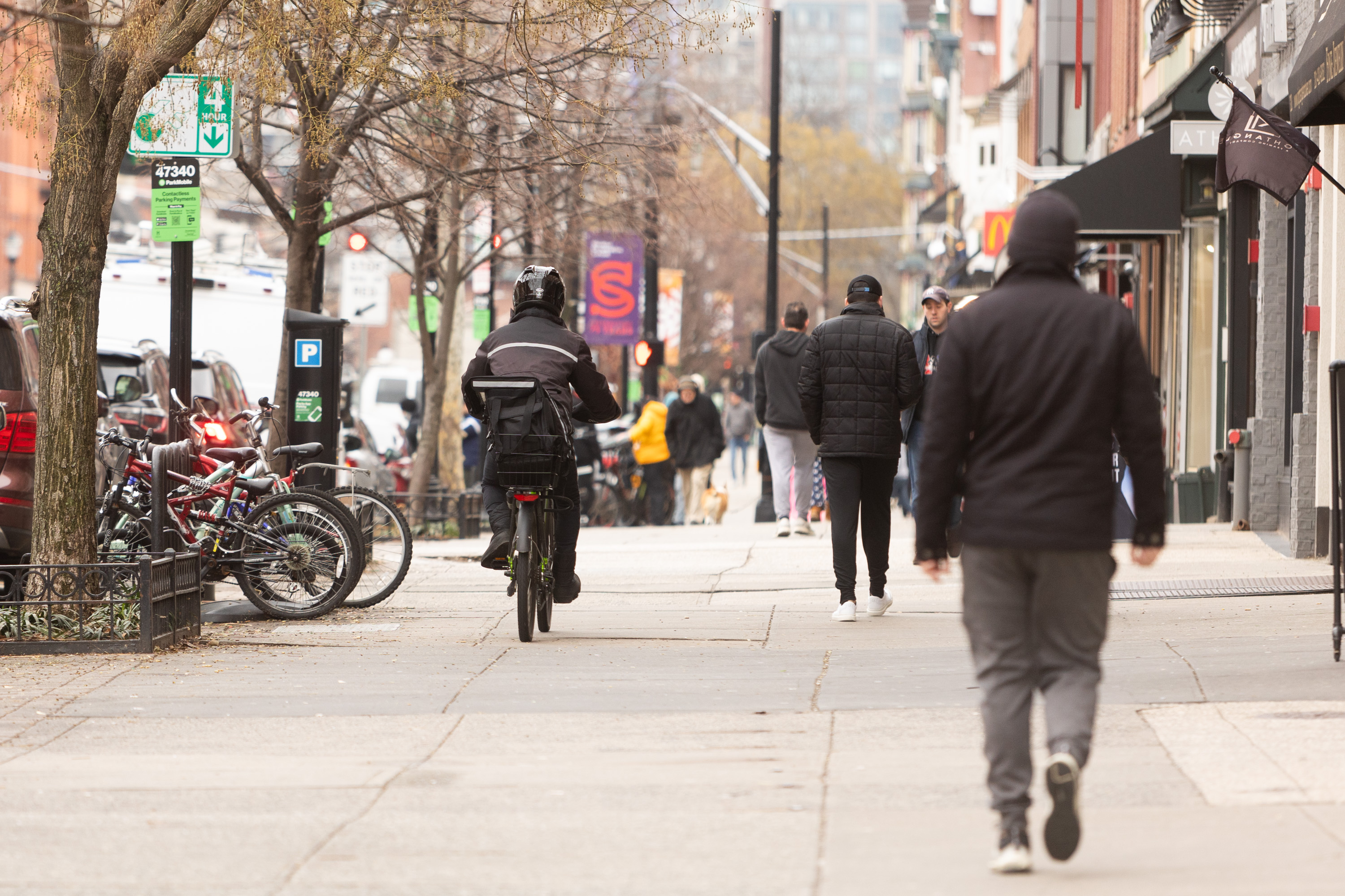 Bicycles on the sidewalk in Hoboken - nj.com